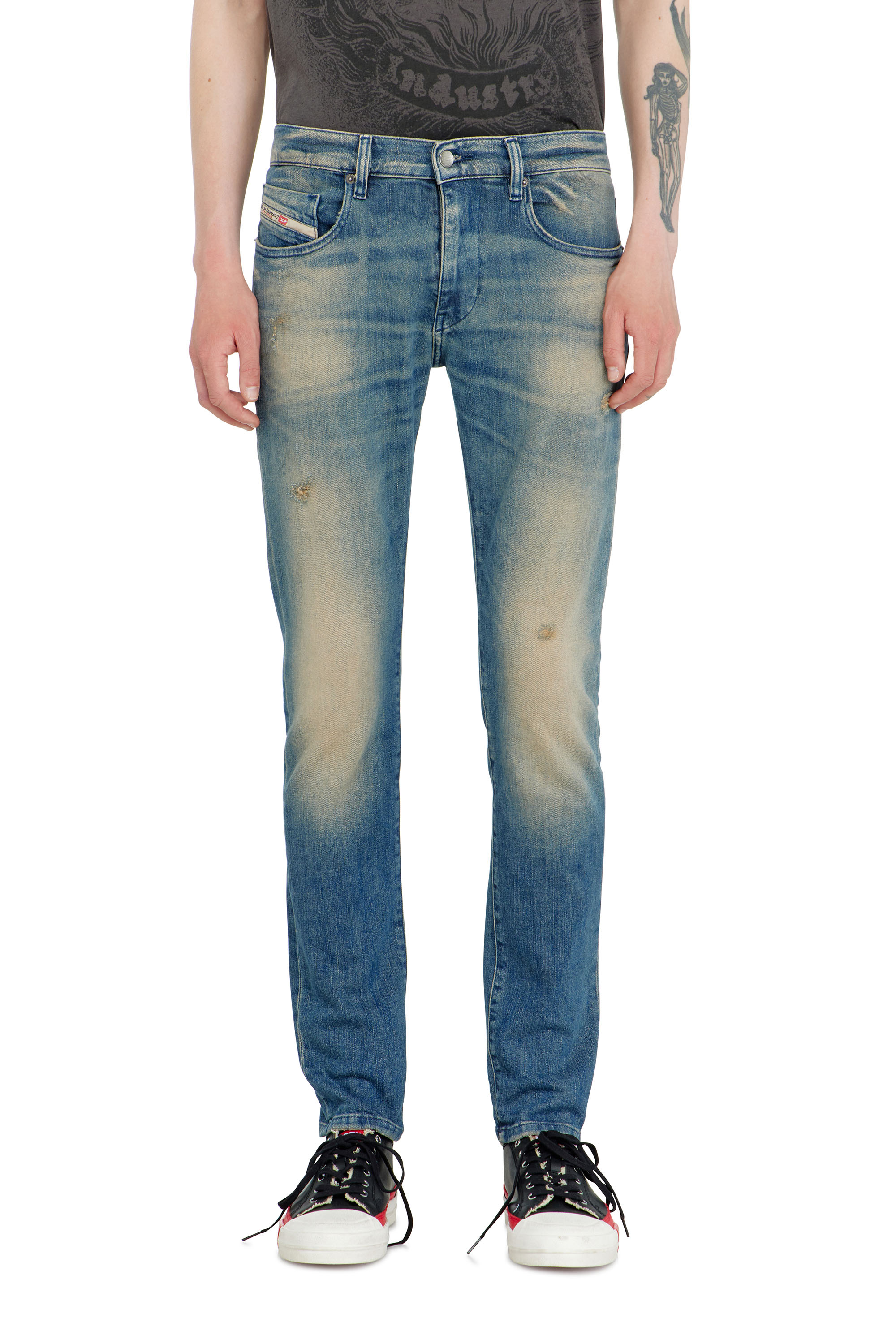 Diesel - Slim Jeans 2019 D-Strukt 0KBBW Hombre, Azul medio - 4