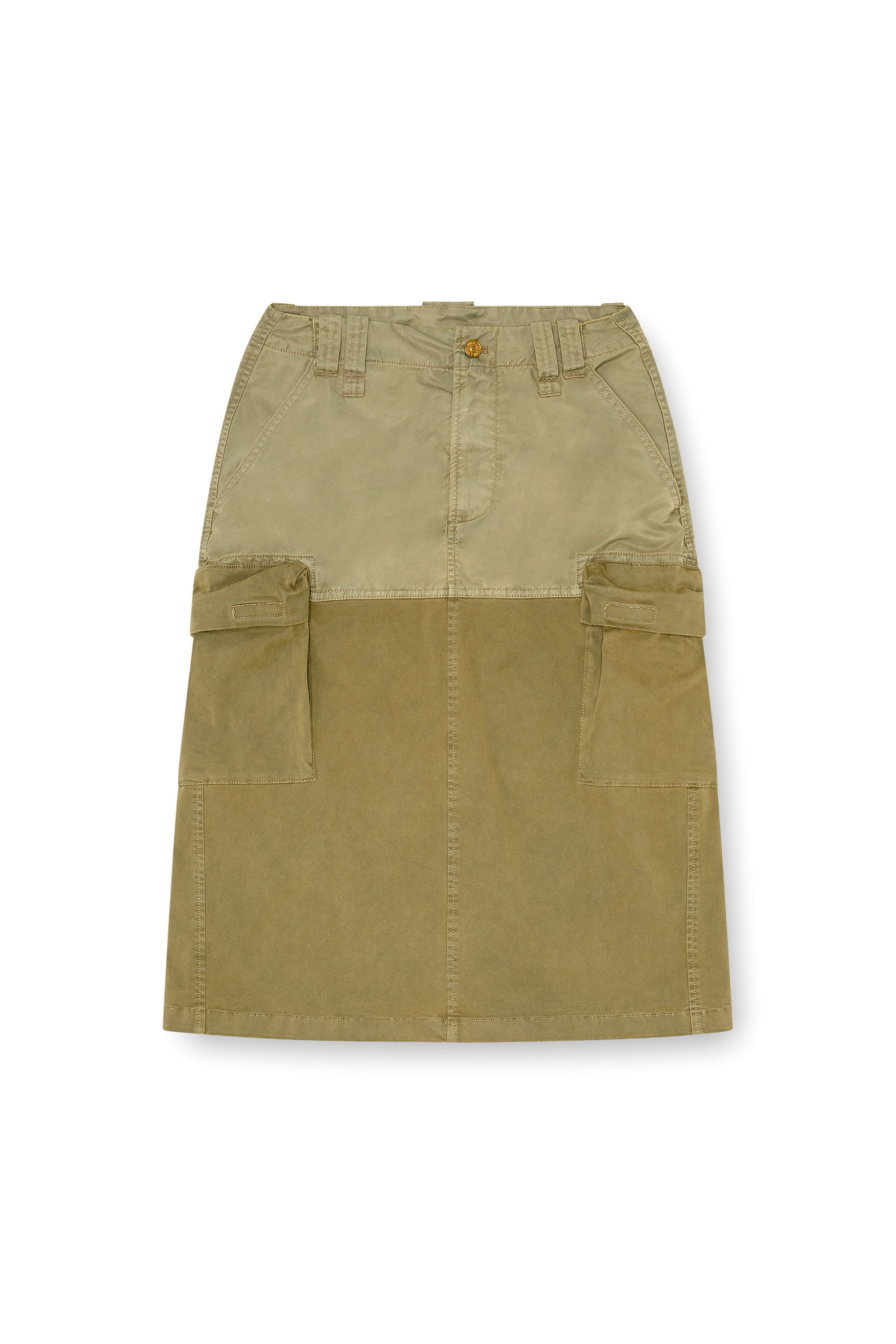 Diesel - O-DELE, Falda cargo midi de algod&oacute;n y nailon Mujer in ToBeDefined - 4