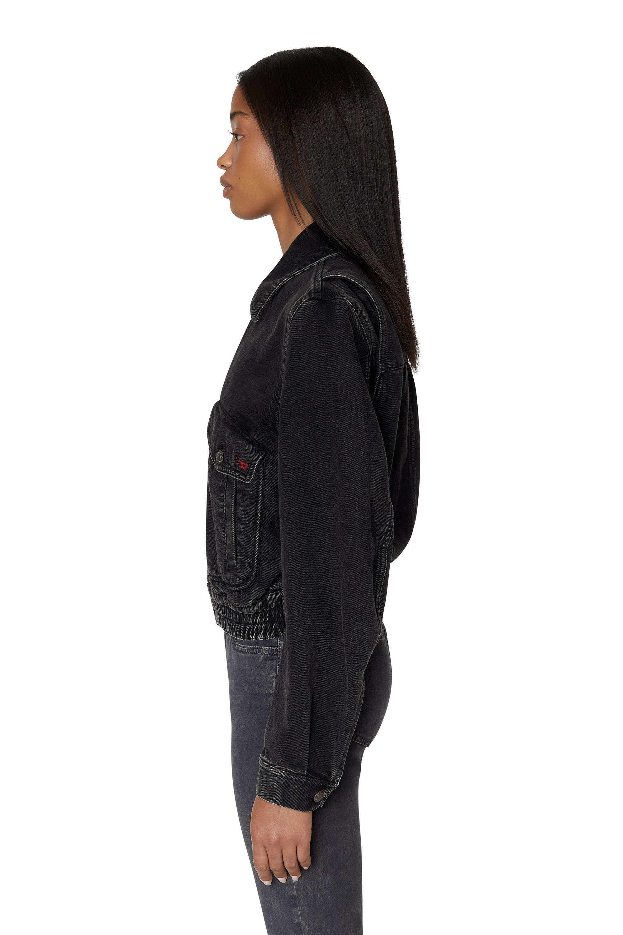 Diesel - DE-TRACY BOMBER JACKET, Negro/Gris oscuro - Image 6