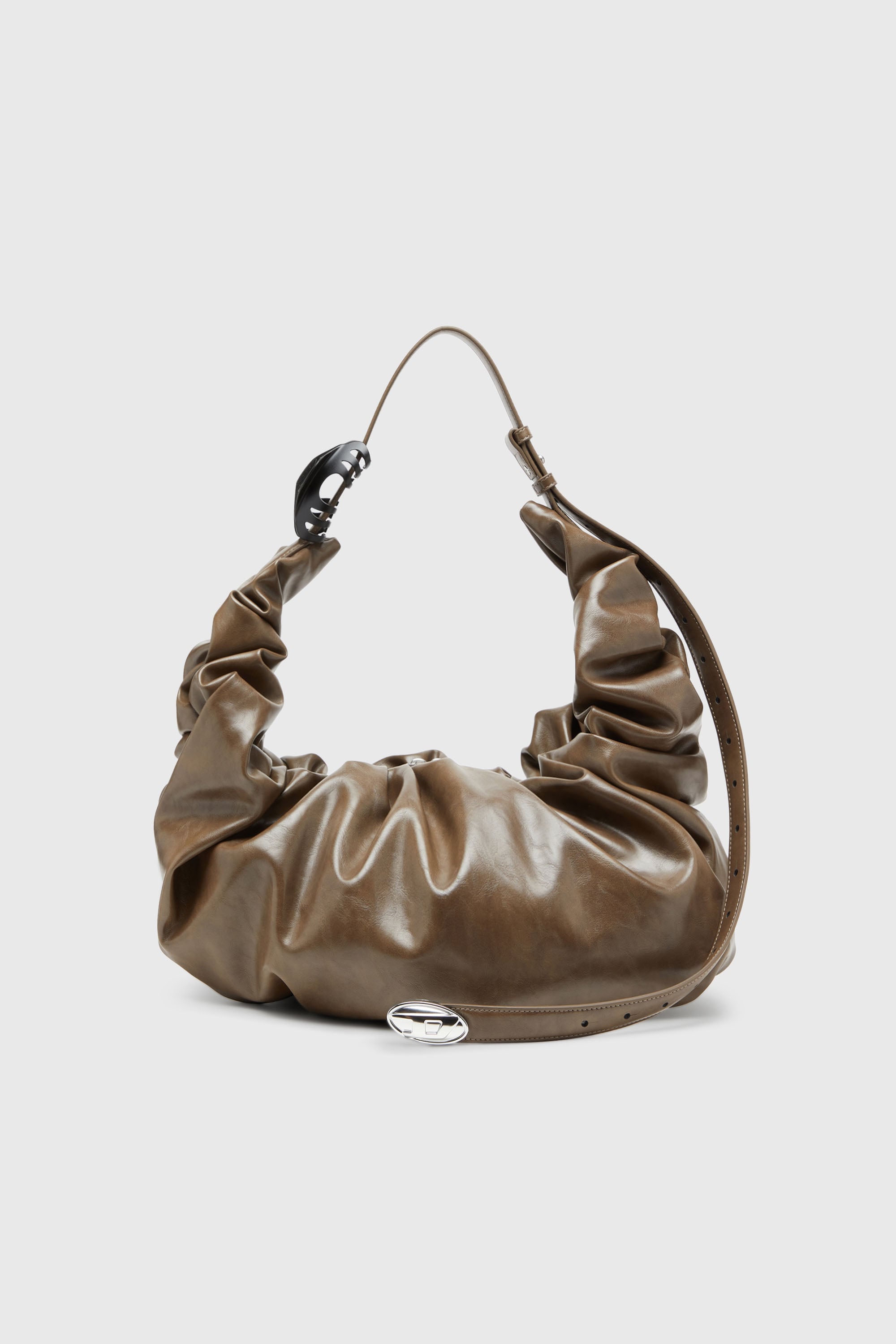 Diesel - GRAB-D HOBO L, Grab-D-Bolso hobo grande arrugado Mujer in Beige - 1