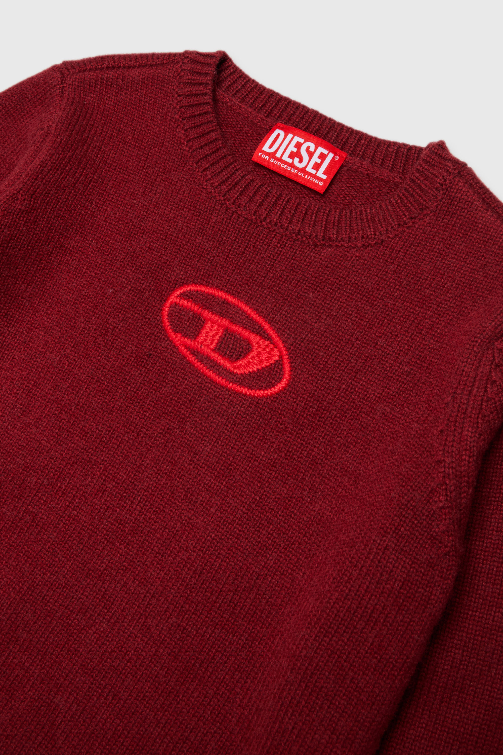 Diesel - KLIMO, Cashmere-enriched jumper con Logo Oval D Hombre in Rojo - 3