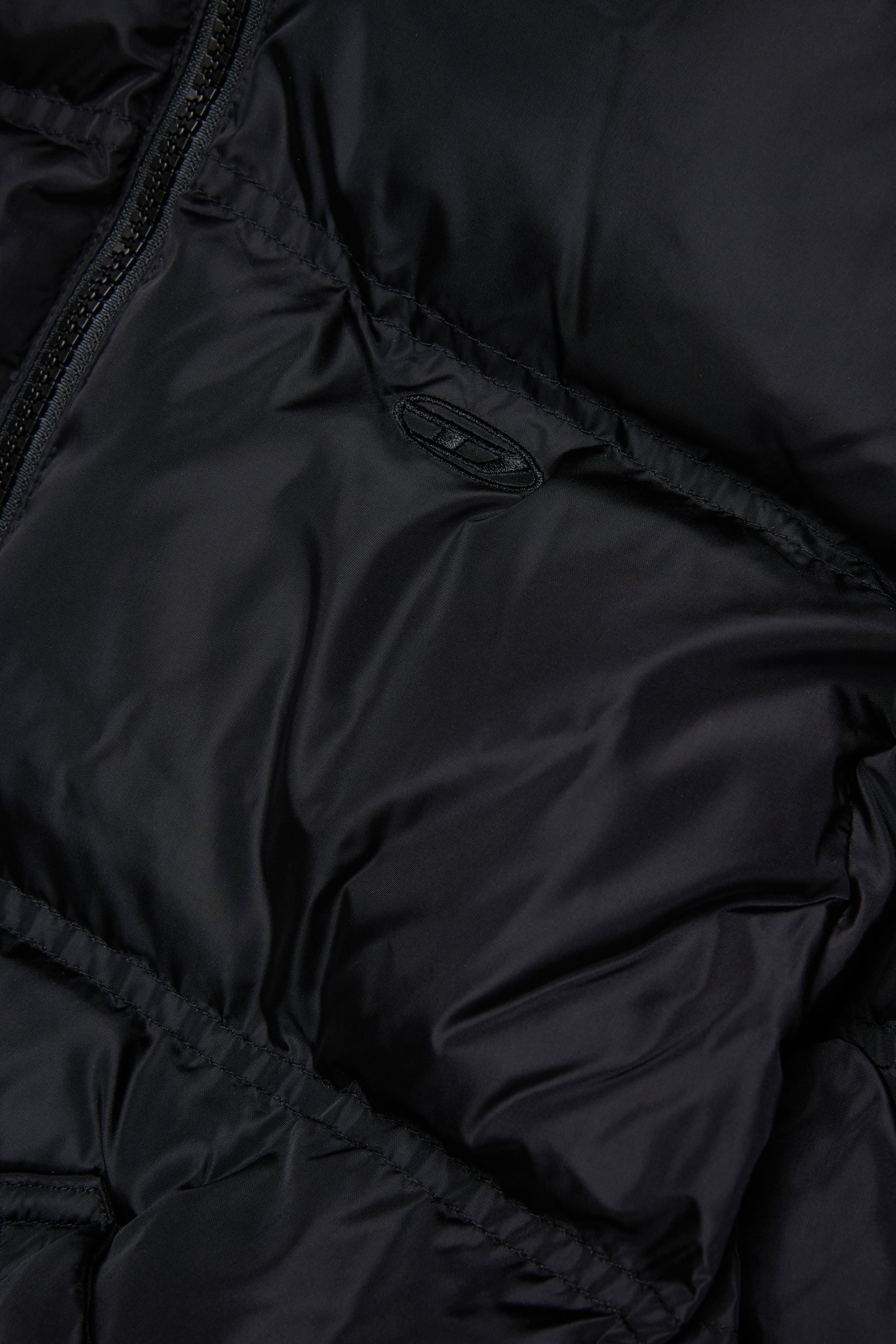 Diesel - JRIVONLONG, Abrigo acolchado con bolsillos oversize Unisex in Negro - 4