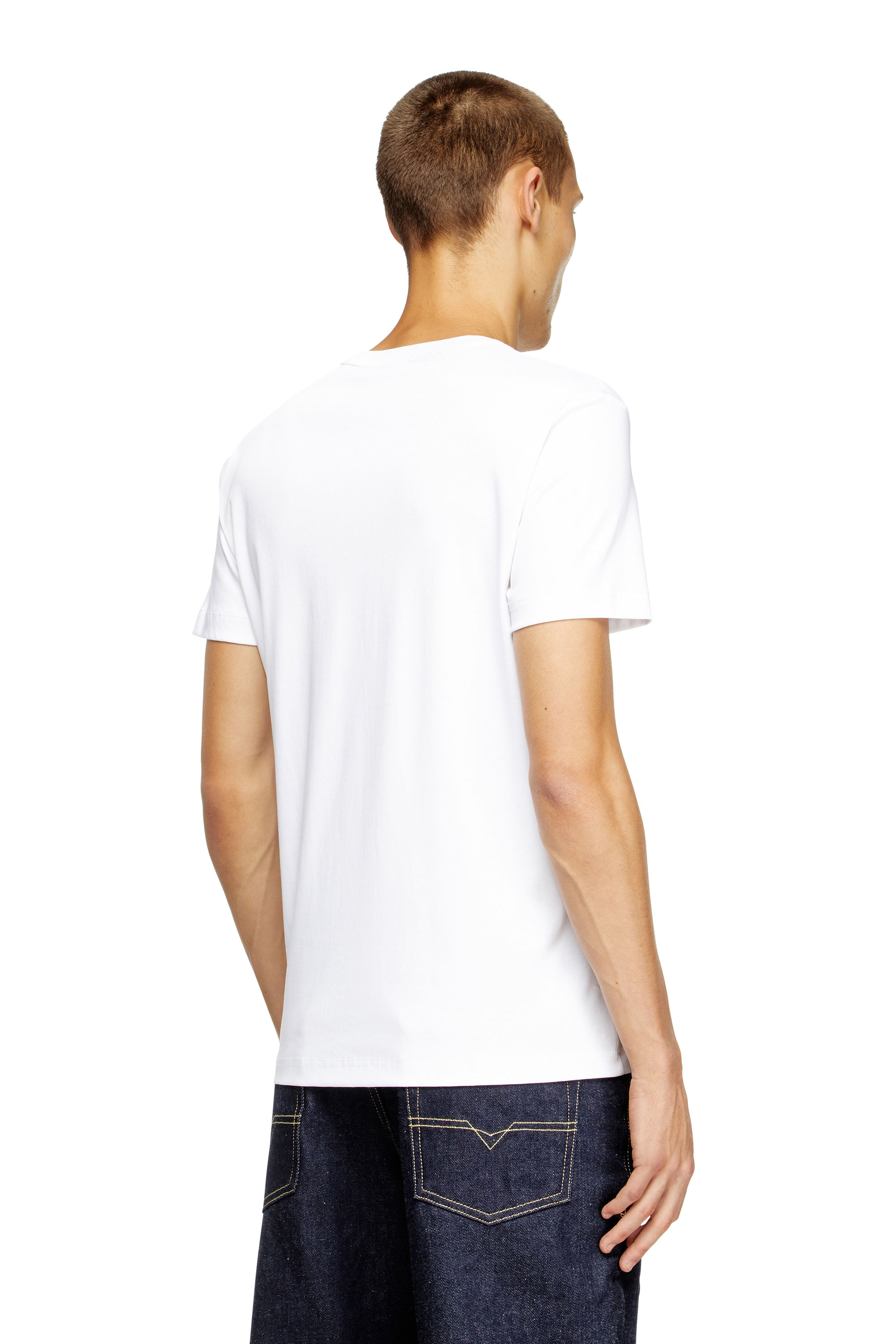 Diesel - T-MIEGOR-K77, Man's T-shirt in mercerised cotton in White - 4
