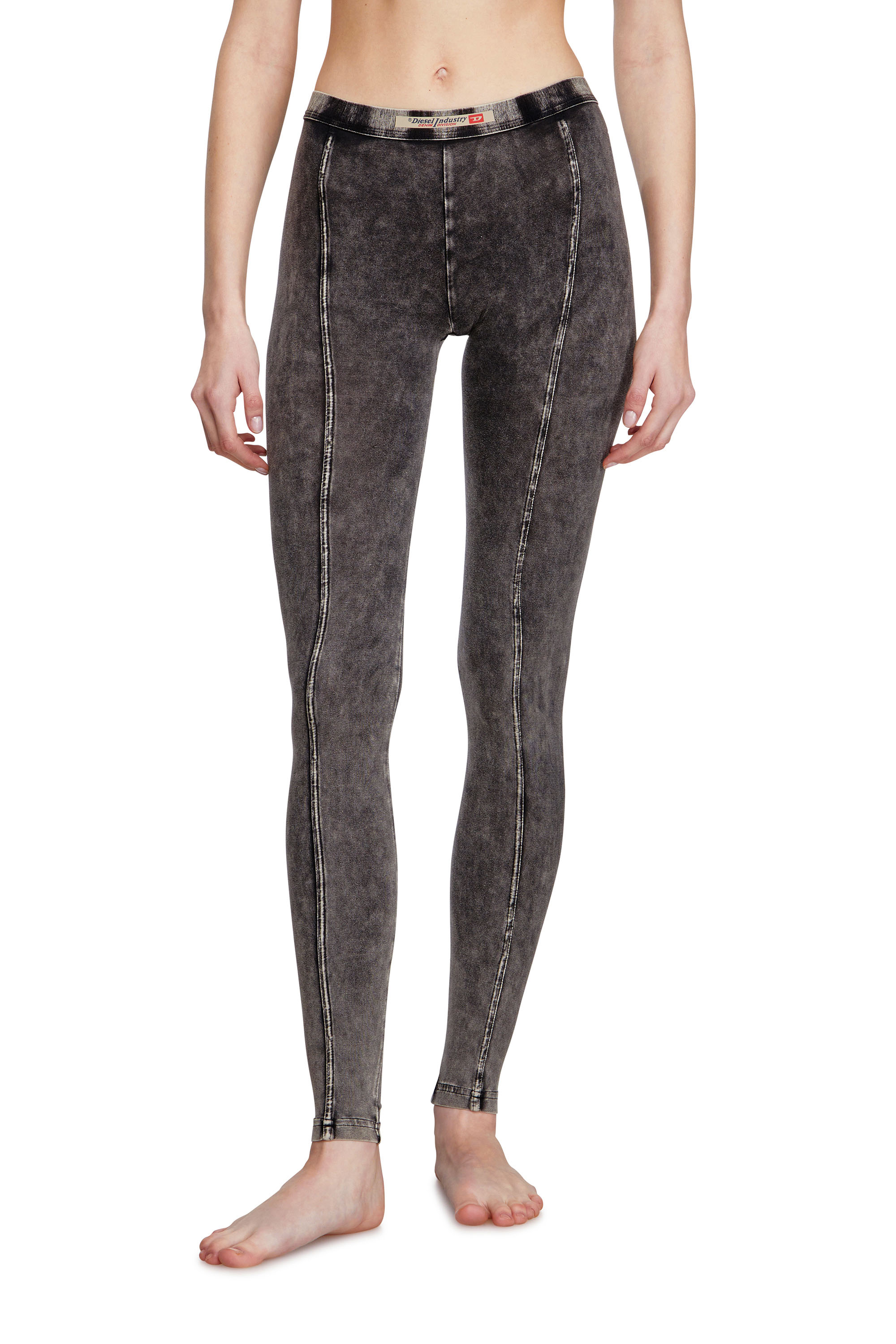 Diesel - ATHENA-DNM, Jeggings de tejido tipo jersey con efecto denim Mujer in Negro - 2