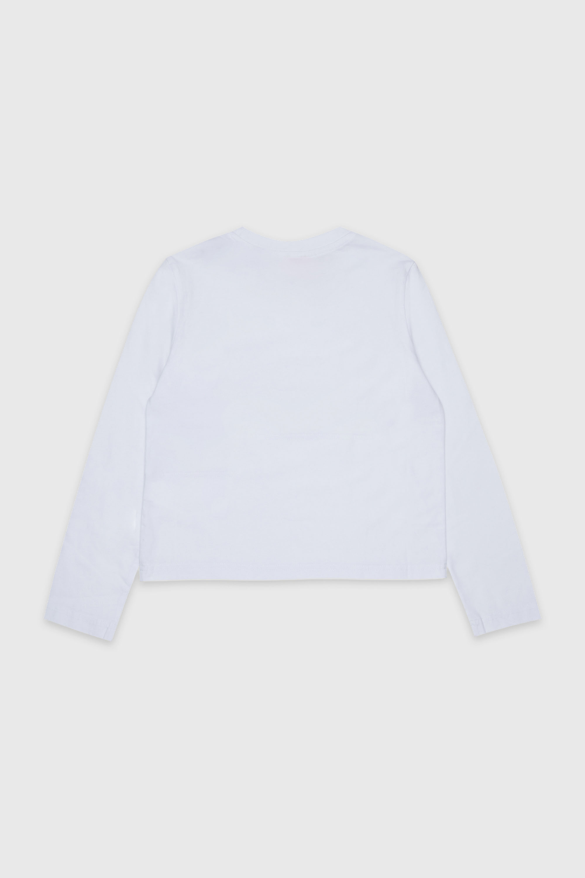 Diesel - TLIBBY, Camiseta de manga larga con patch de logo deshilachado Mujer in Blanco - 2