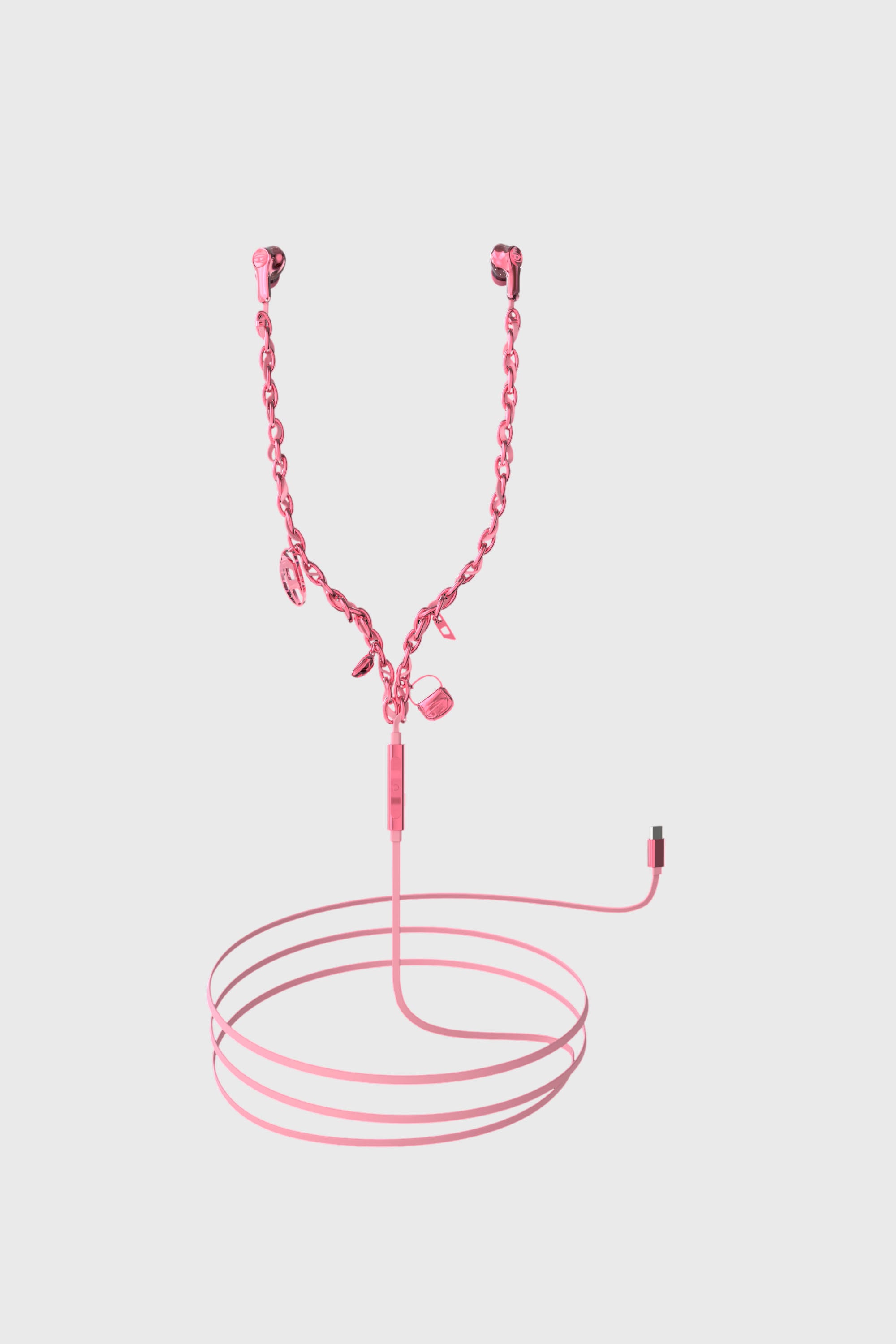 Diesel - 60688 WIRED EARBUDS WIRED EARBUDS, Auriculares con cable y charms Unisex in Rosa - 1