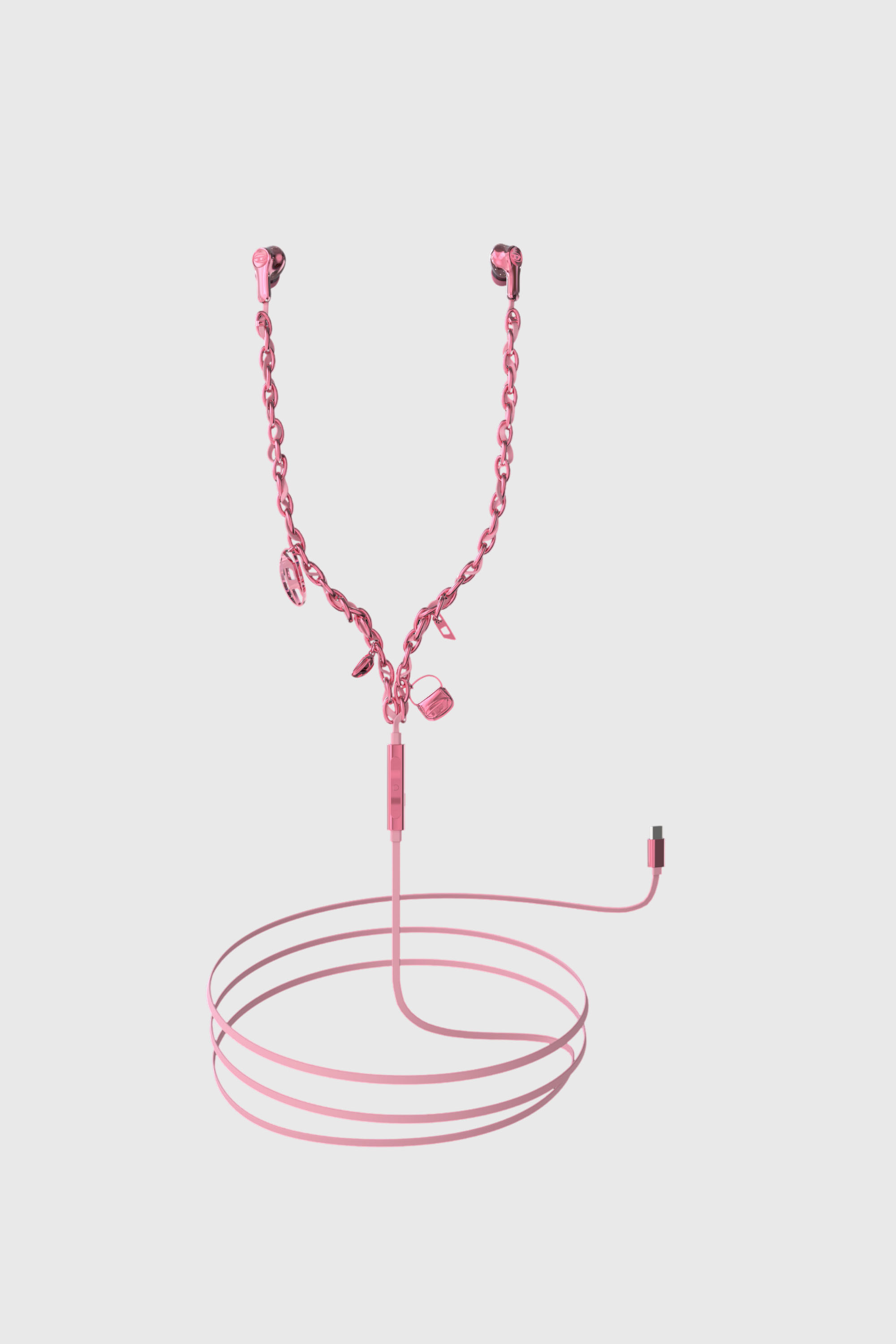 Diesel - 60688 WIRED EARBUDS WIRED EARBUDS, Auriculares con cable y charms Unisex in Rosa - 1