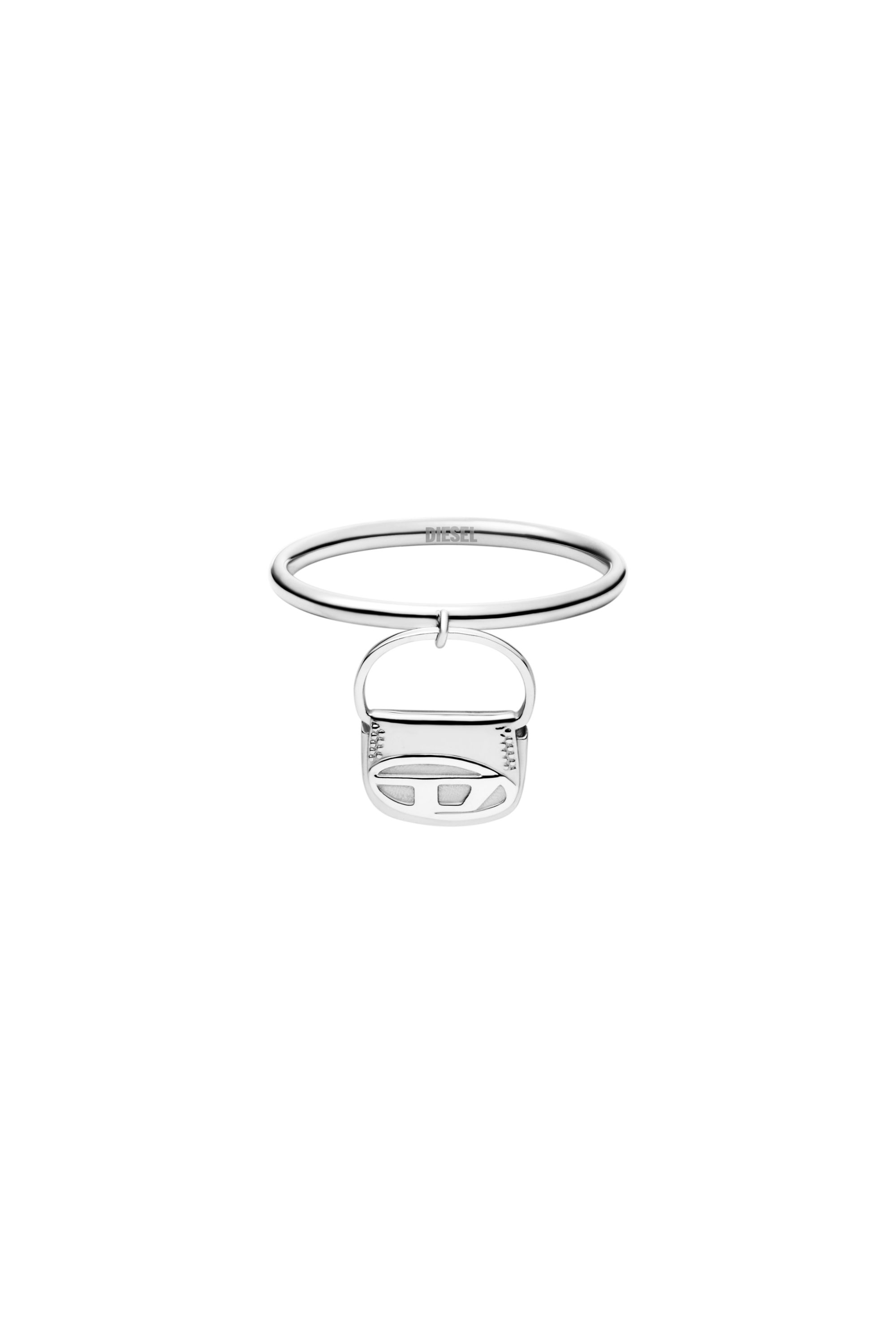 Diesel - DX1619040 JEWELLERY, Unisex's Stainless steel 1dr bag charm ring in Silver - 2