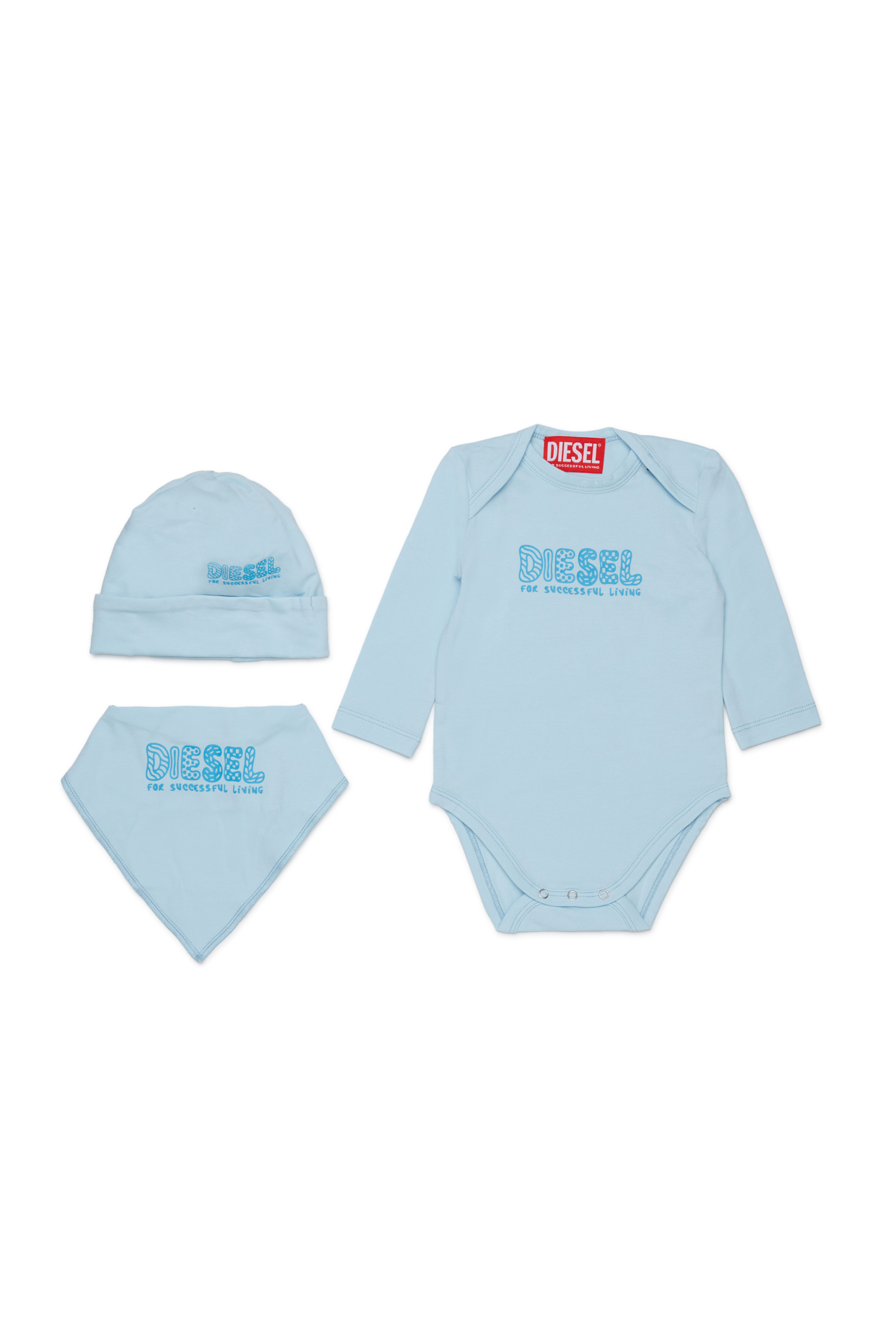 Diesel - UBBYBOX-NB, Conjunto para reci&eacute;n nacido con estampado doodle-logo Unisex in Azul marino - 1