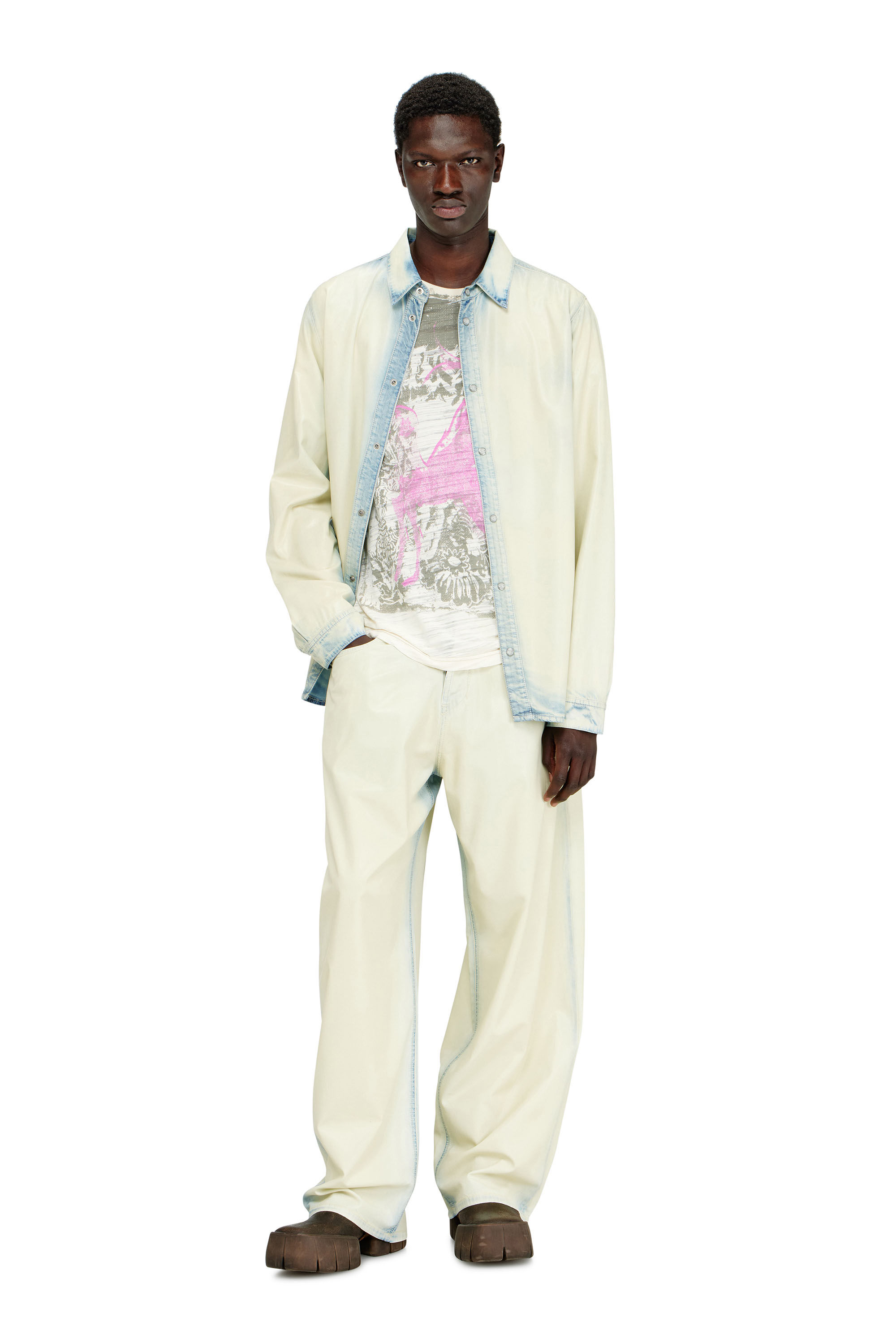 Diesel - T-JALO-A, Camiseta con estampado gr&aacute;fico Hombre in Blanco - 2