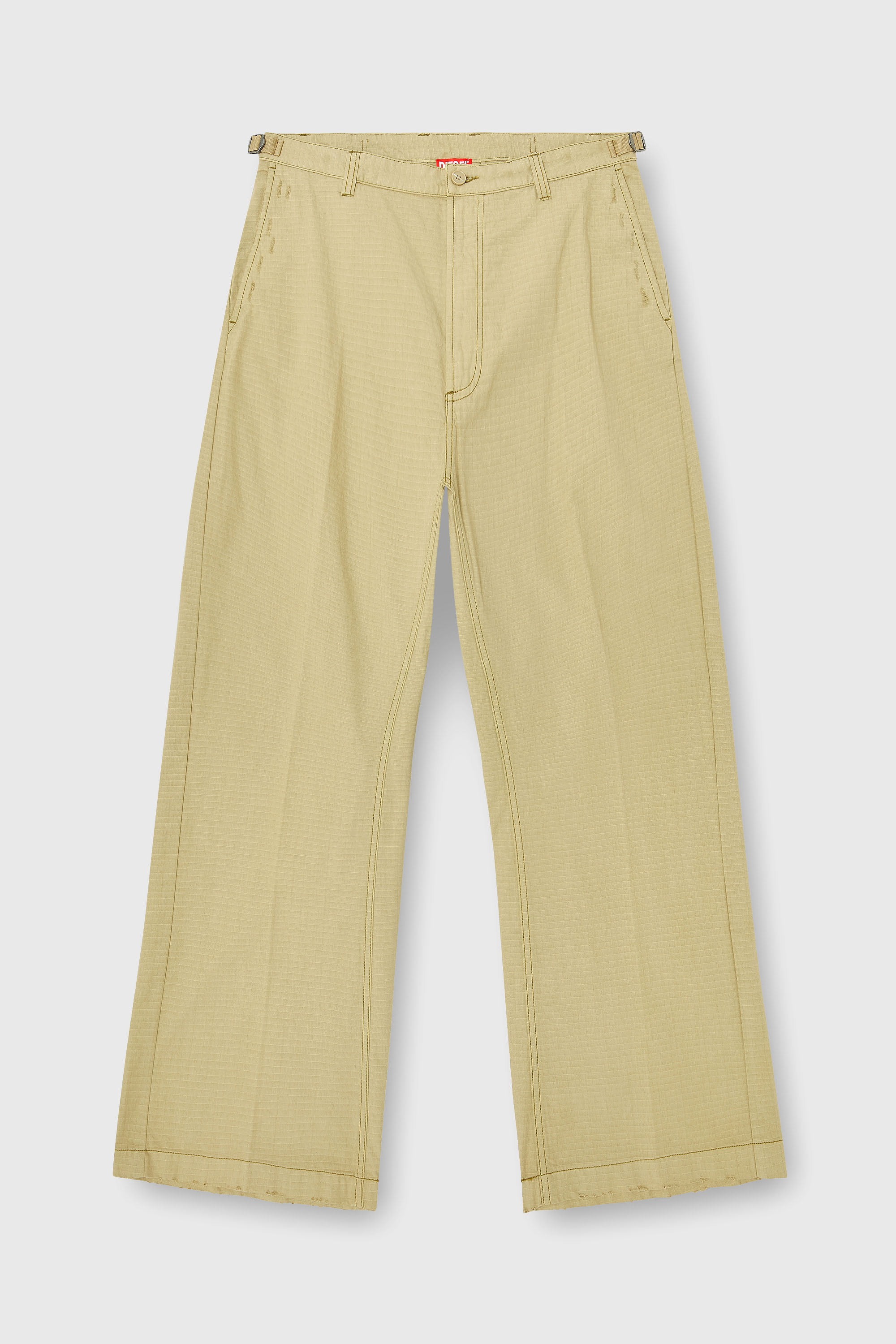 Diesel - P-BALL, Pantalones de ripstop de algod&oacute;n con hebillas laterales Hombre in Beige - 2