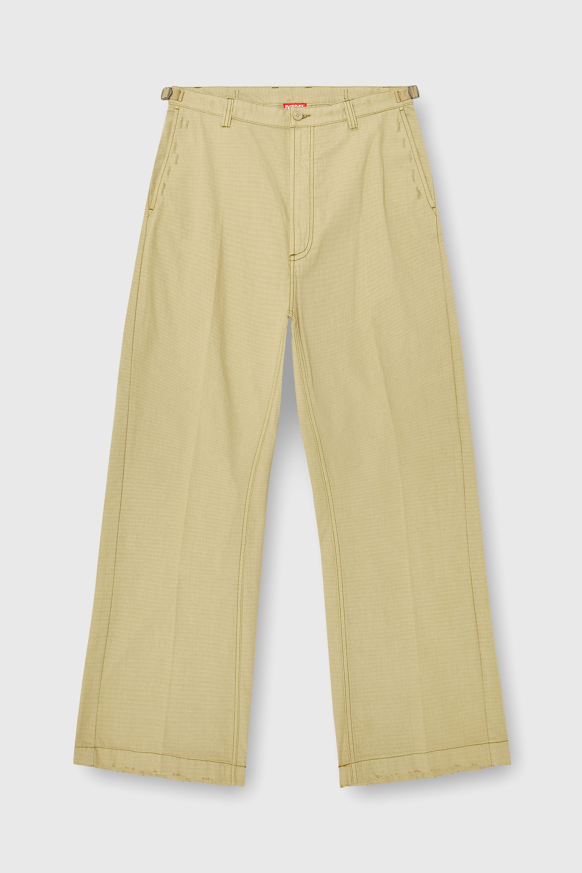 Diesel - P-BALL, Pantalones de ripstop de algod&oacute;n con hebillas laterales Hombre in Beige - 2