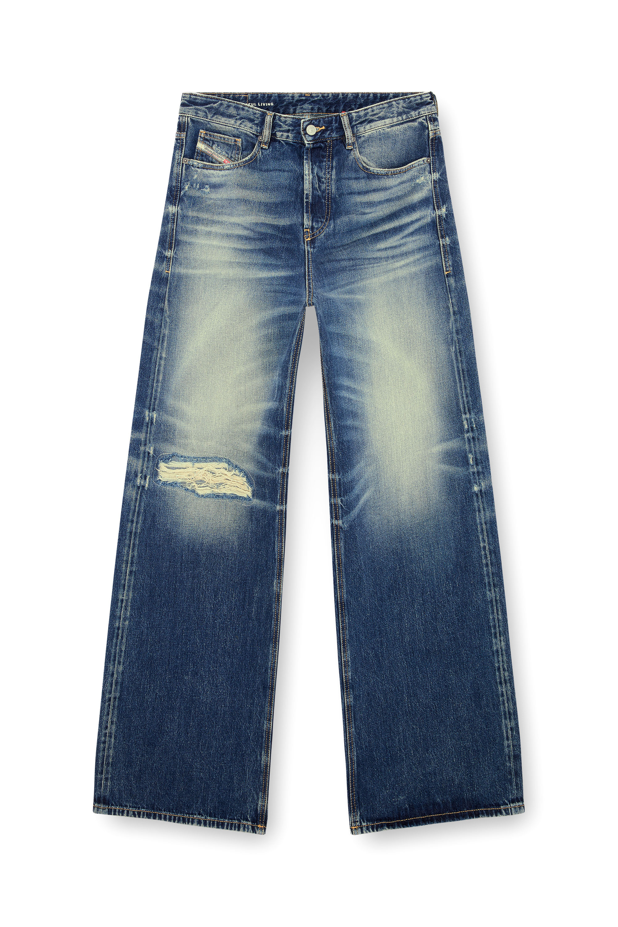 Diesel - Relaxed Jeans D-Rise 09J95 Hombre, Azul Oscuro - 3