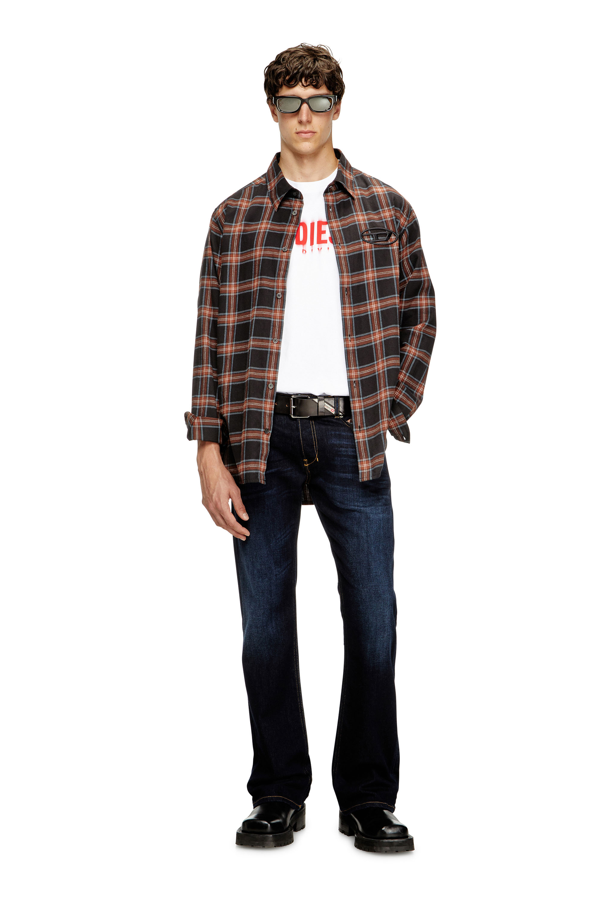 Diesel - T-ADJUST-Q7, Camiseta con logotipo Diesel borroso Hombre in Blanco - 1