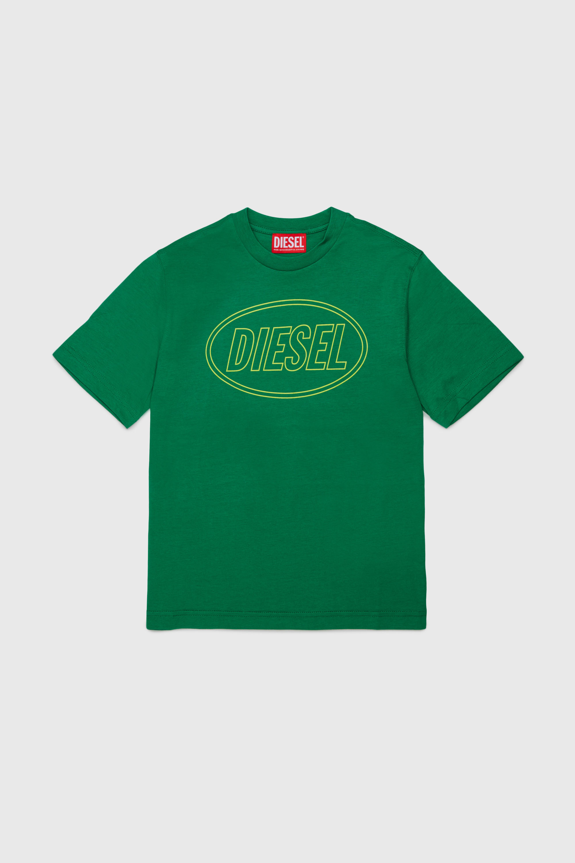Diesel - TCIRCLE OVER, Camiseta de algod&oacute;n con estampado Diesel Hombre in Verde - 1