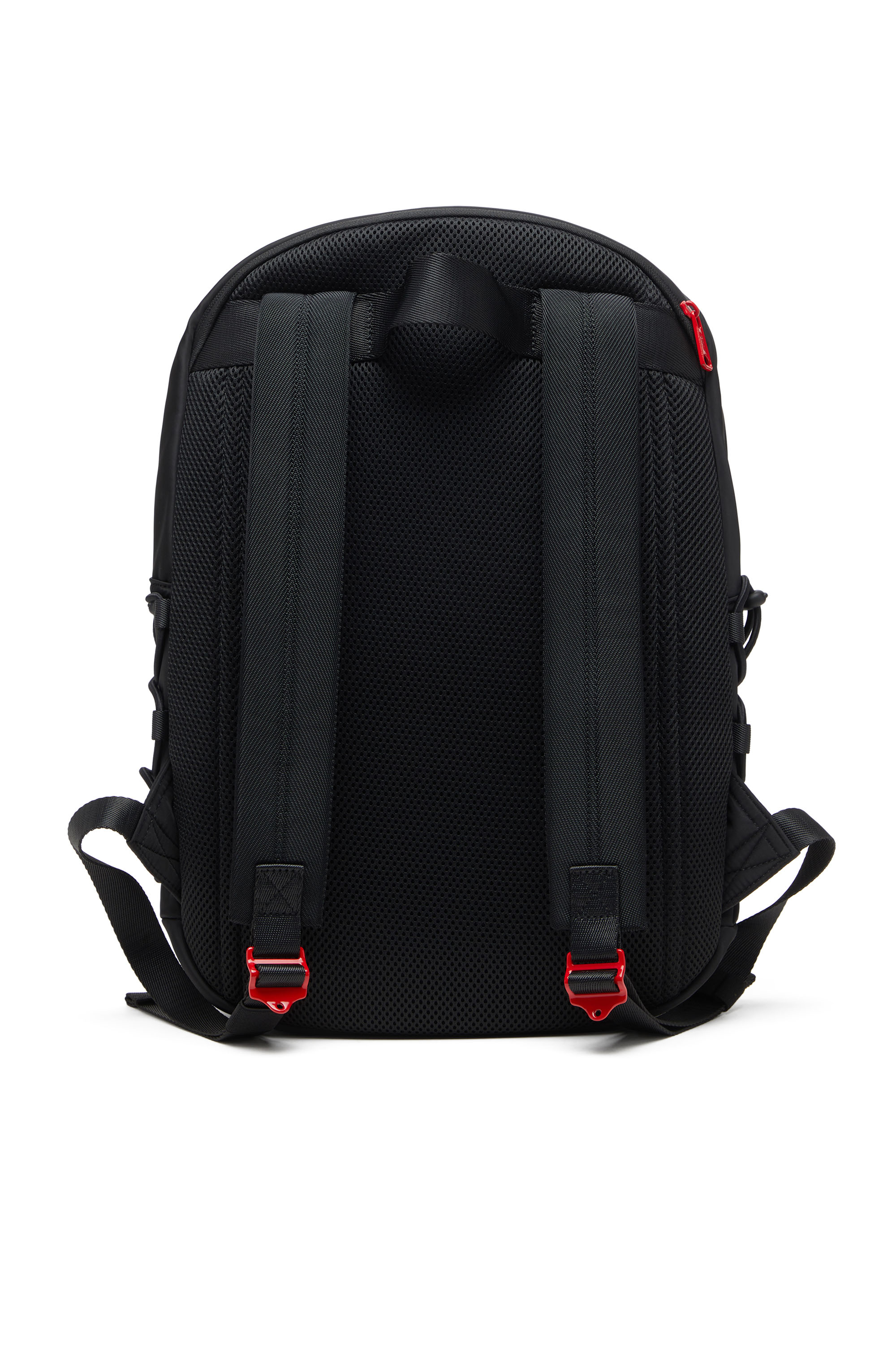 Diesel - TECH-D BACKPACK X, Tech-D-Mochila de nailon con logotipo Oval D bordado Unisex in Negro - 3