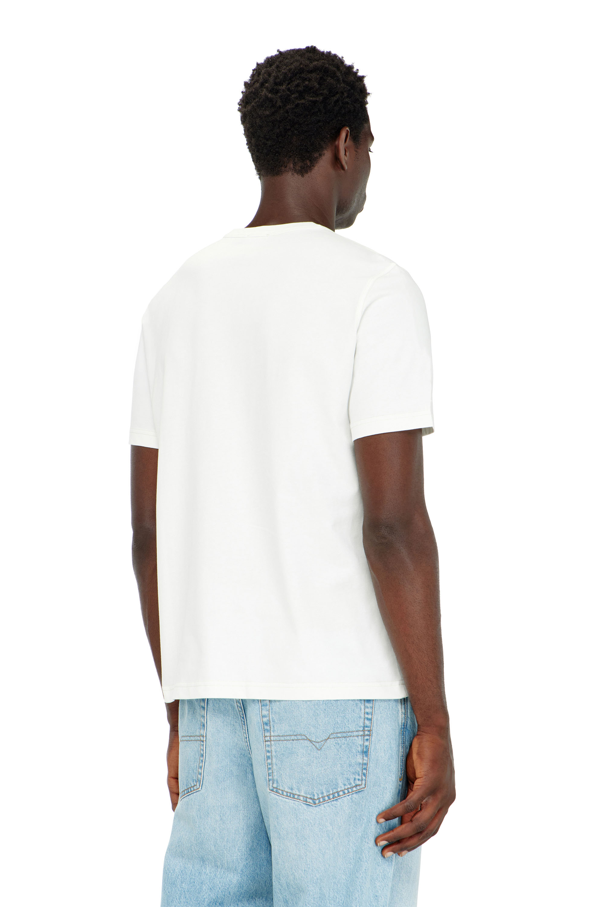 Diesel - T-ADJUST-Q6, Camiseta con logotipo con efecto arrugado Hombre in Blanco - 4