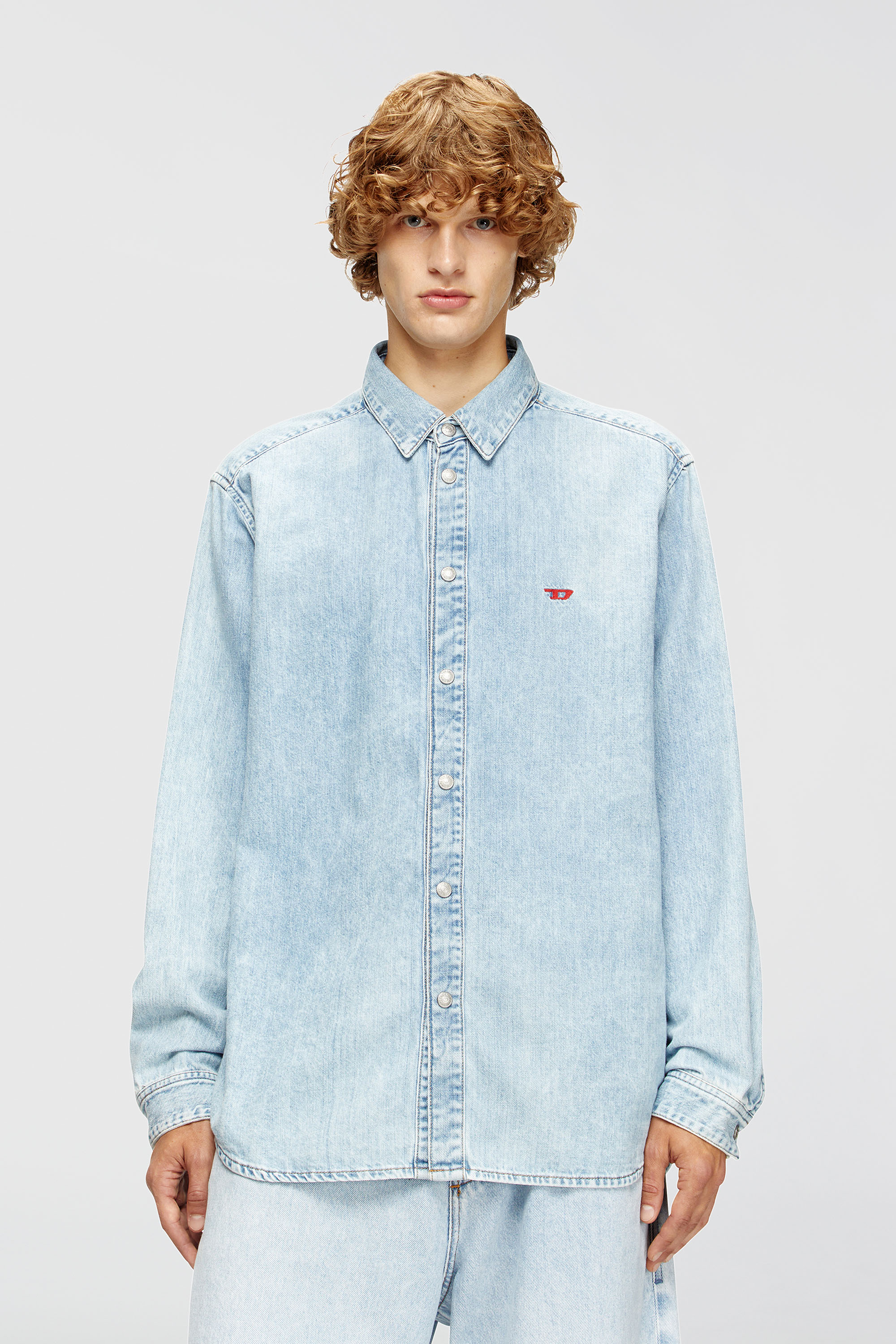 Diesel - D-SIMPLY, Camisa en denim Hombre in Azul marino - 1