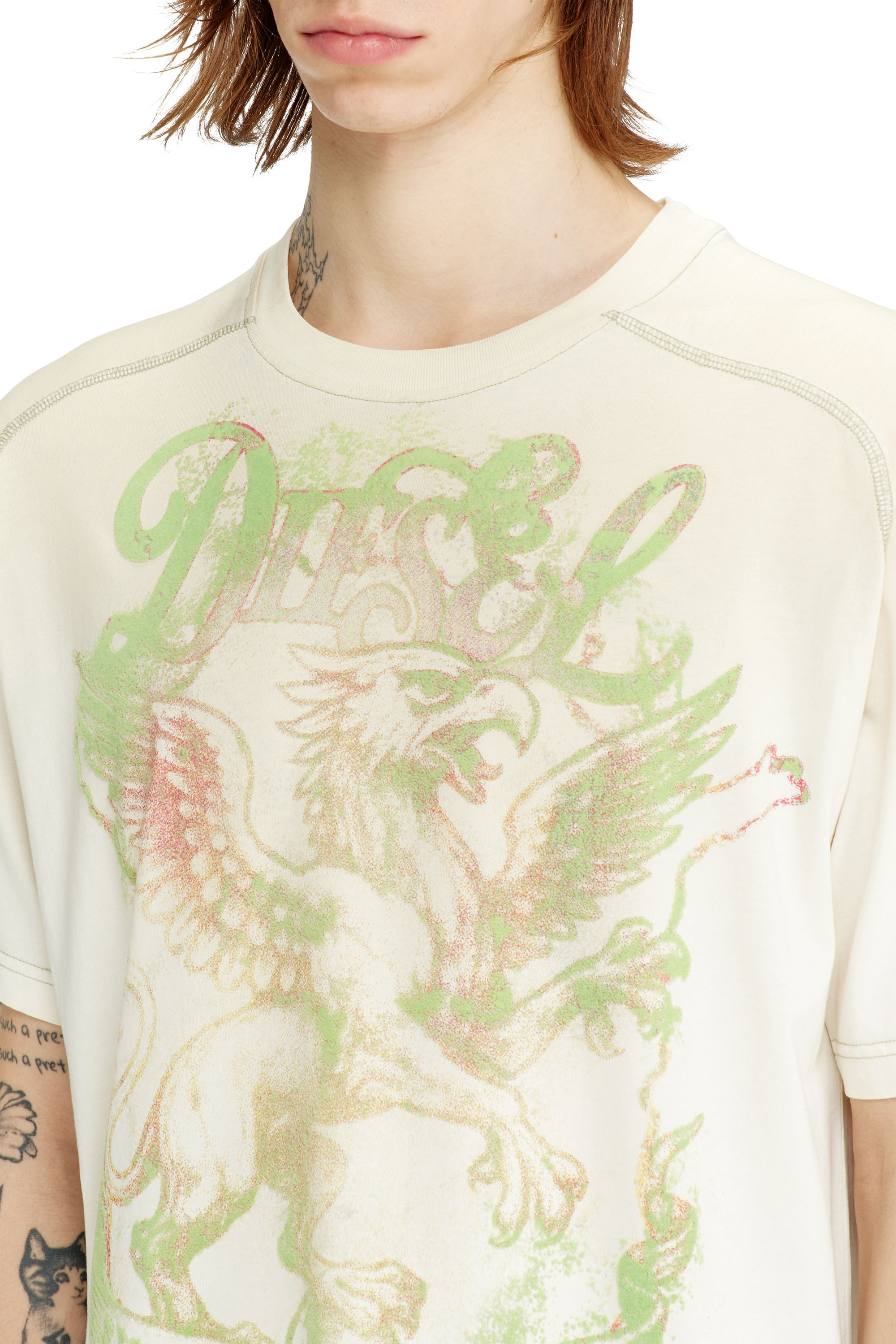 Diesel - T-GRIFFO, Camiseta con estampado de grifo Hombre in Multicolor - 5