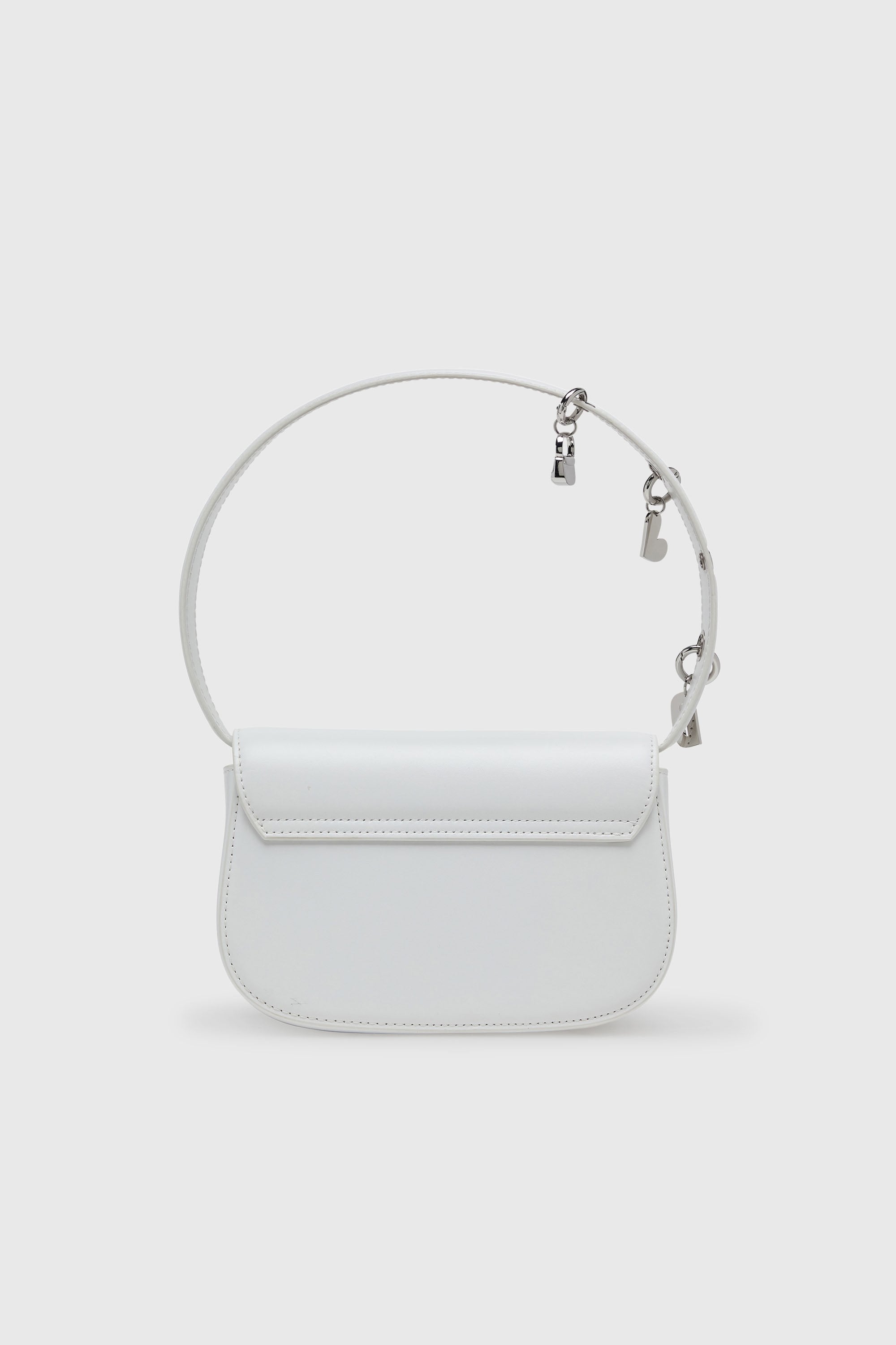 Diesel - 1DR, 1DR -Bolso de hombro de piel ic&oacute;nico con charms en el asa Mujer in Blanco - 2