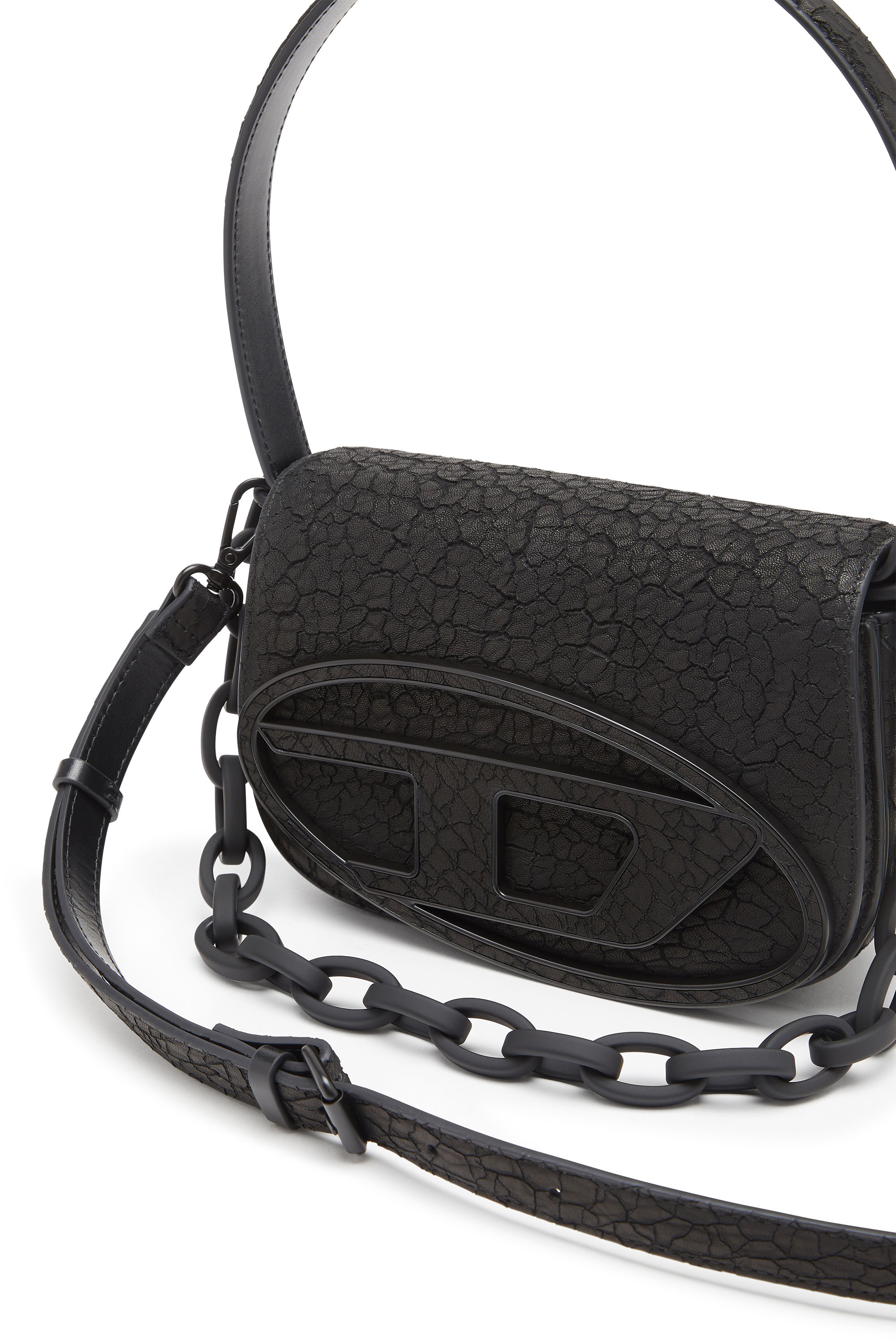 Diesel - 1DR, 1DR-Bolso de hombro icónico de cuero árido Mujer in Negro - 5