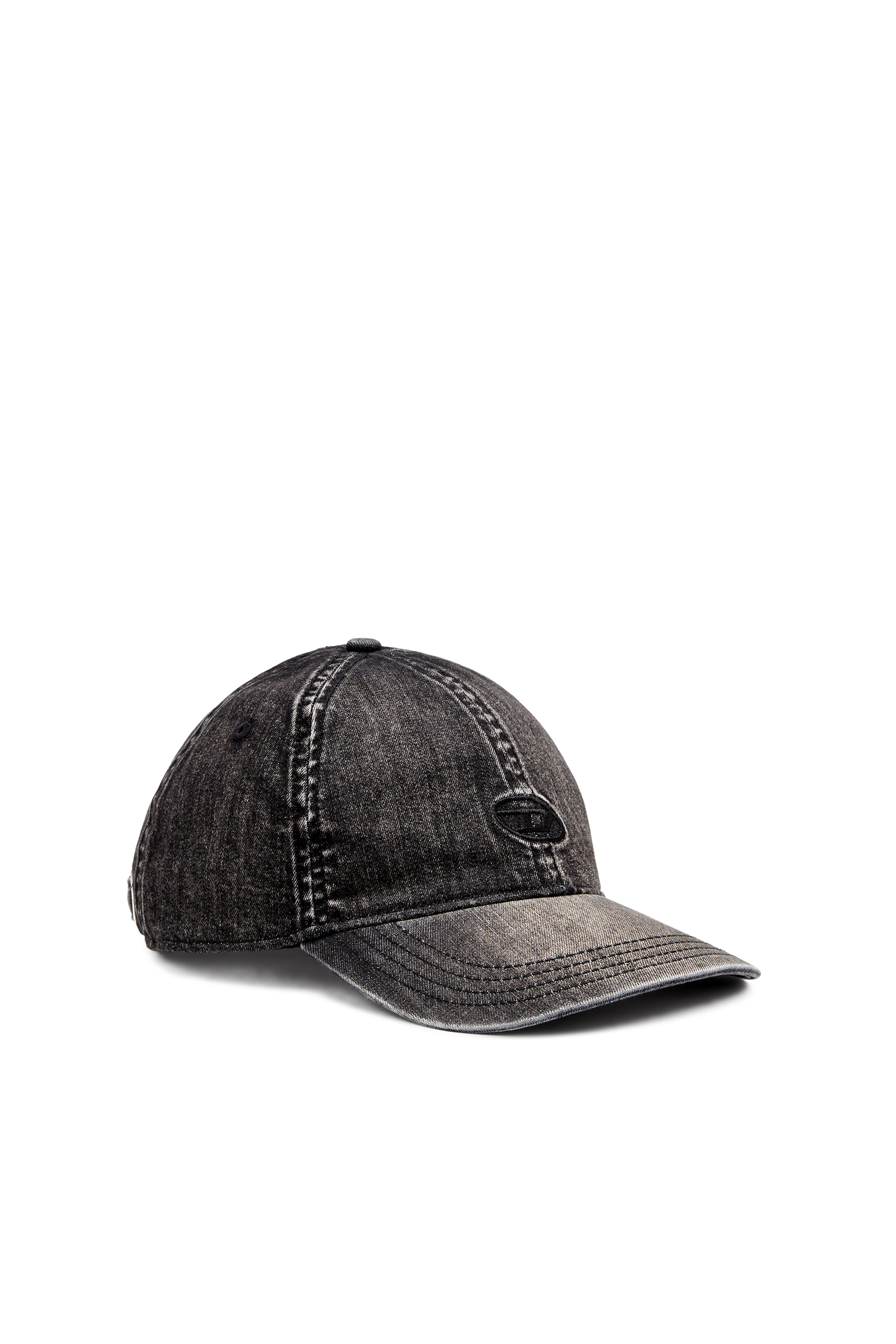 Diesel - C-GABLE-BLACK, Light black stretch denim cap Hombre in Negro - 2