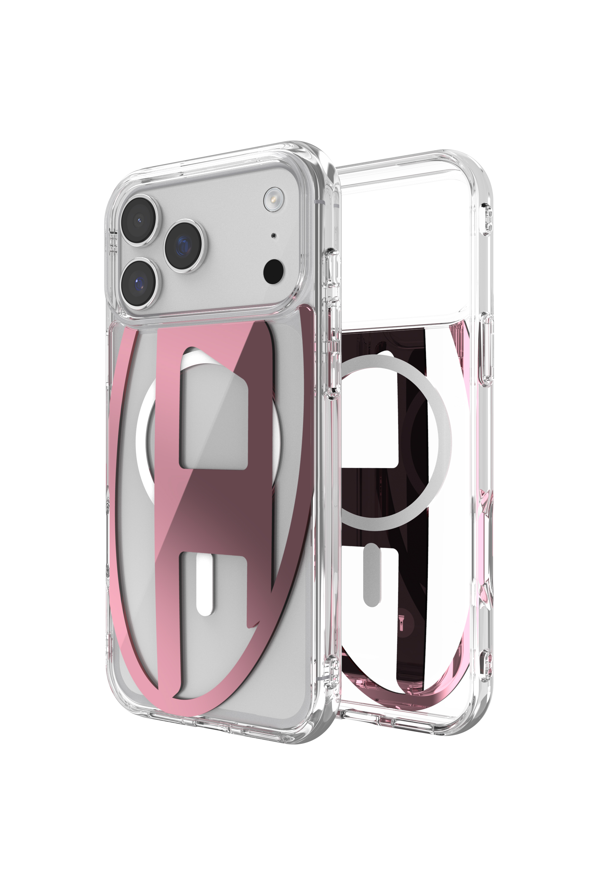 Diesel - 60422 AOP CASE, Funda metálica Oval D con Magsafe para iPhone 17 Pro Max Unisex in Rosa - 1