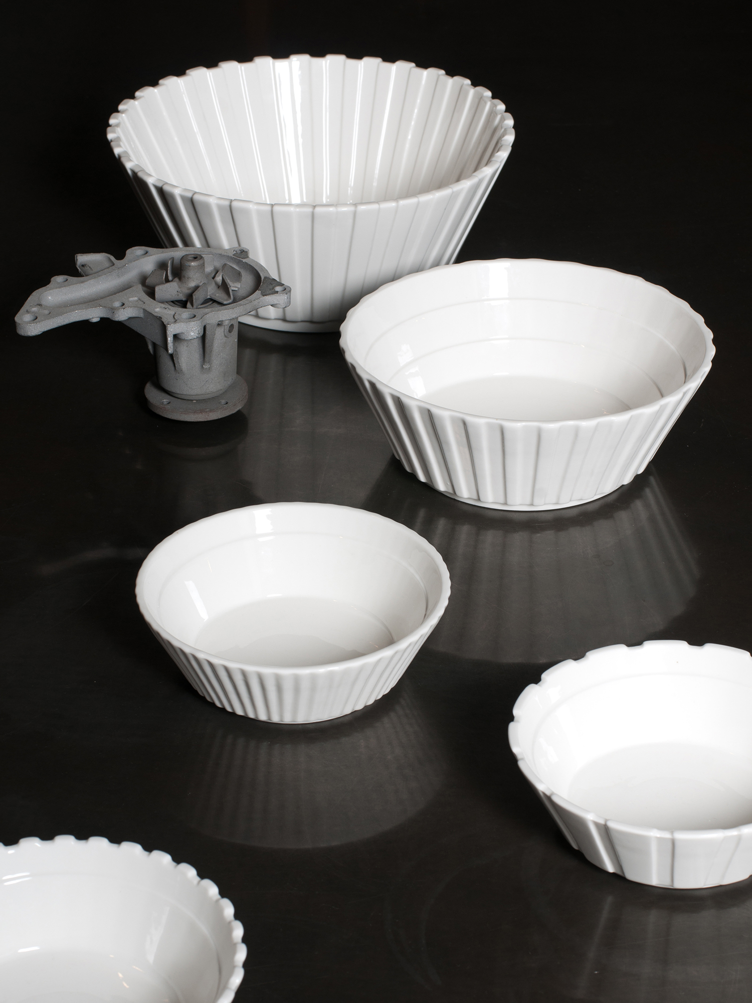 Diesel - 10982 MACHINE COLLEC, Frutero de porcelana, 16,3 cm de diámetro Unisex in Blanco - 4