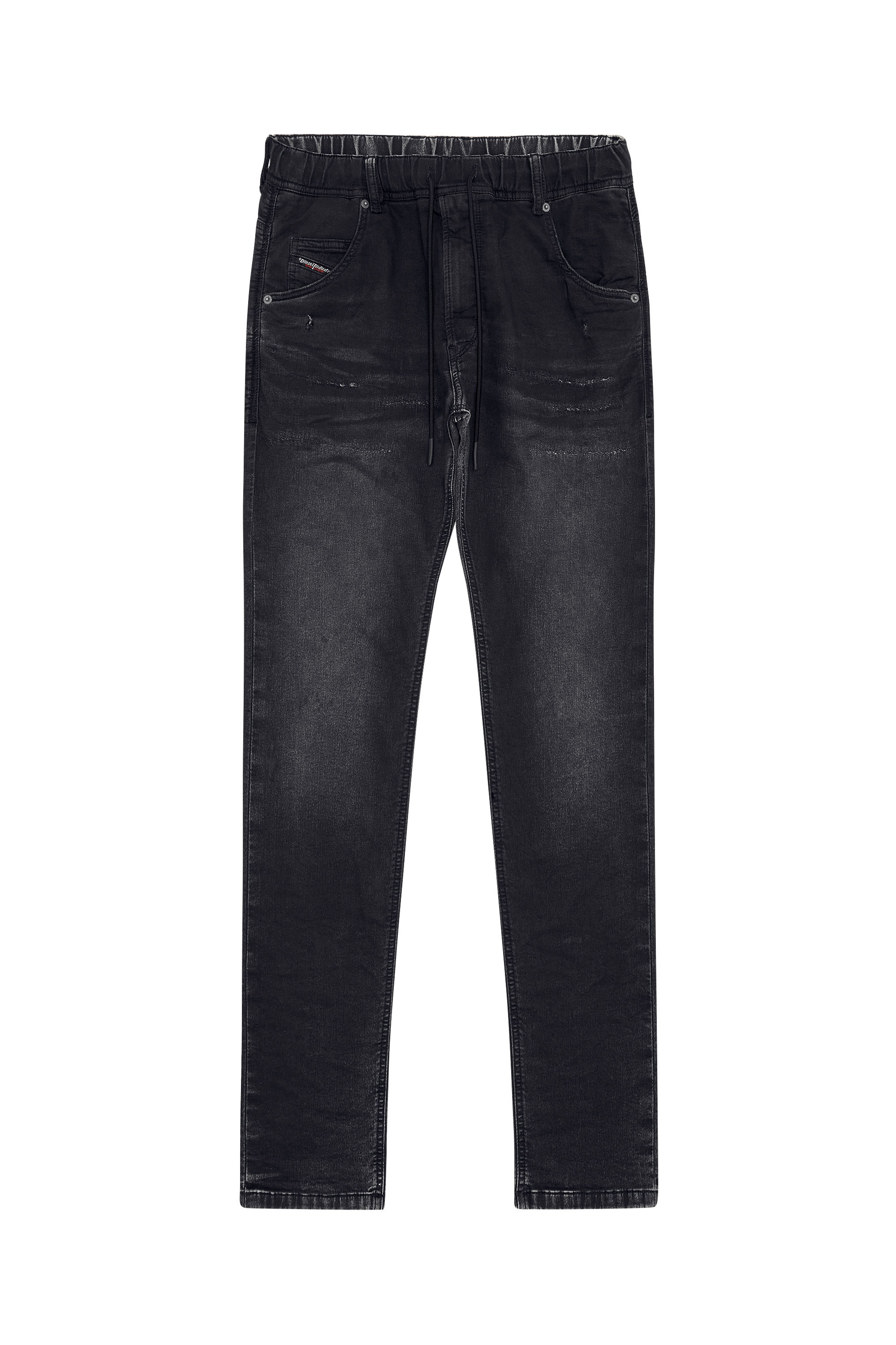 Diesel - Krooley JoggJeans® 09E12 Tapered, Negro/Gris oscuro - Image 6