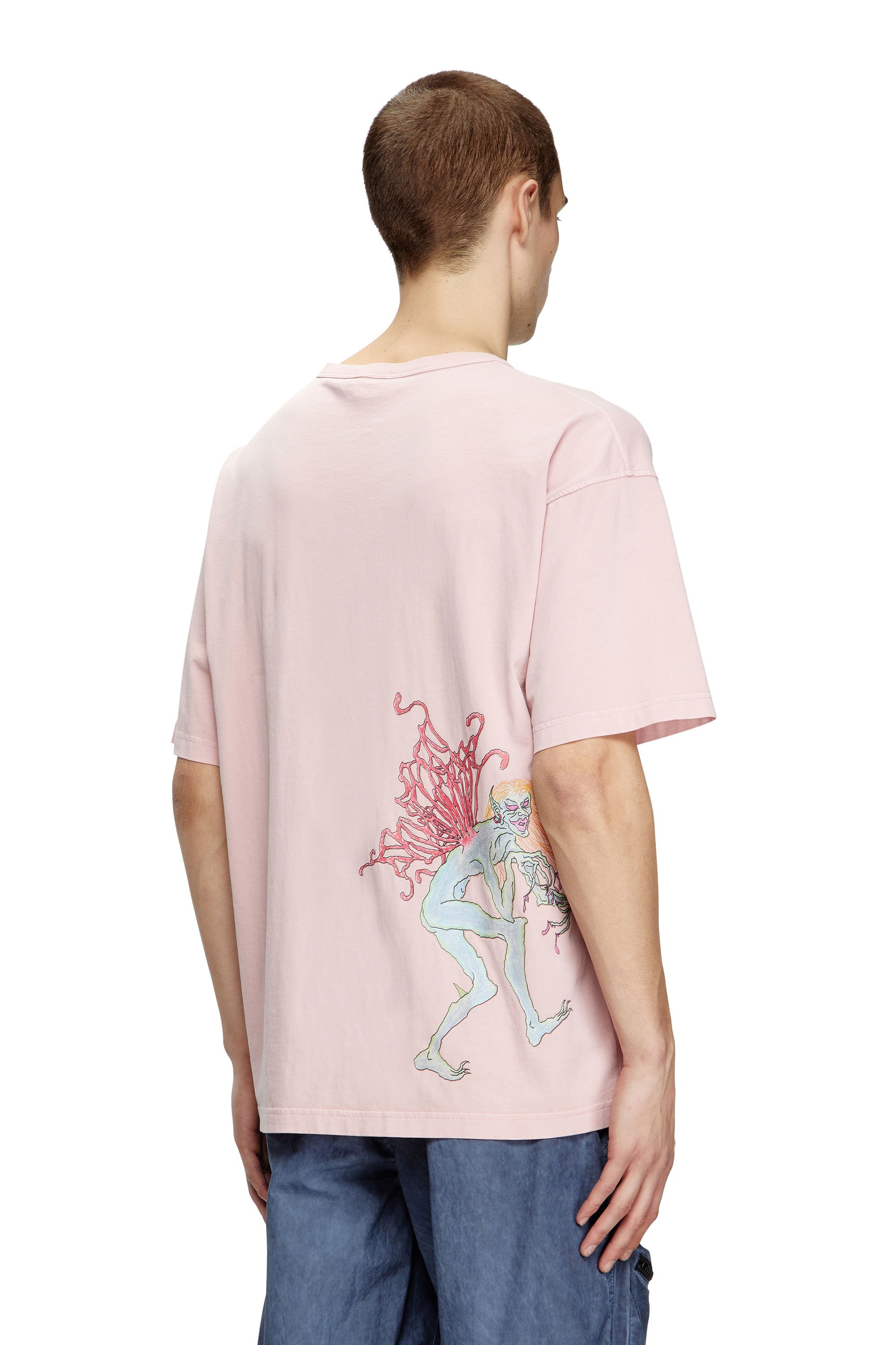 Diesel - T-BOXT-R28, Camiseta con gráficos de tatuaje Hombre in Rosa - 4