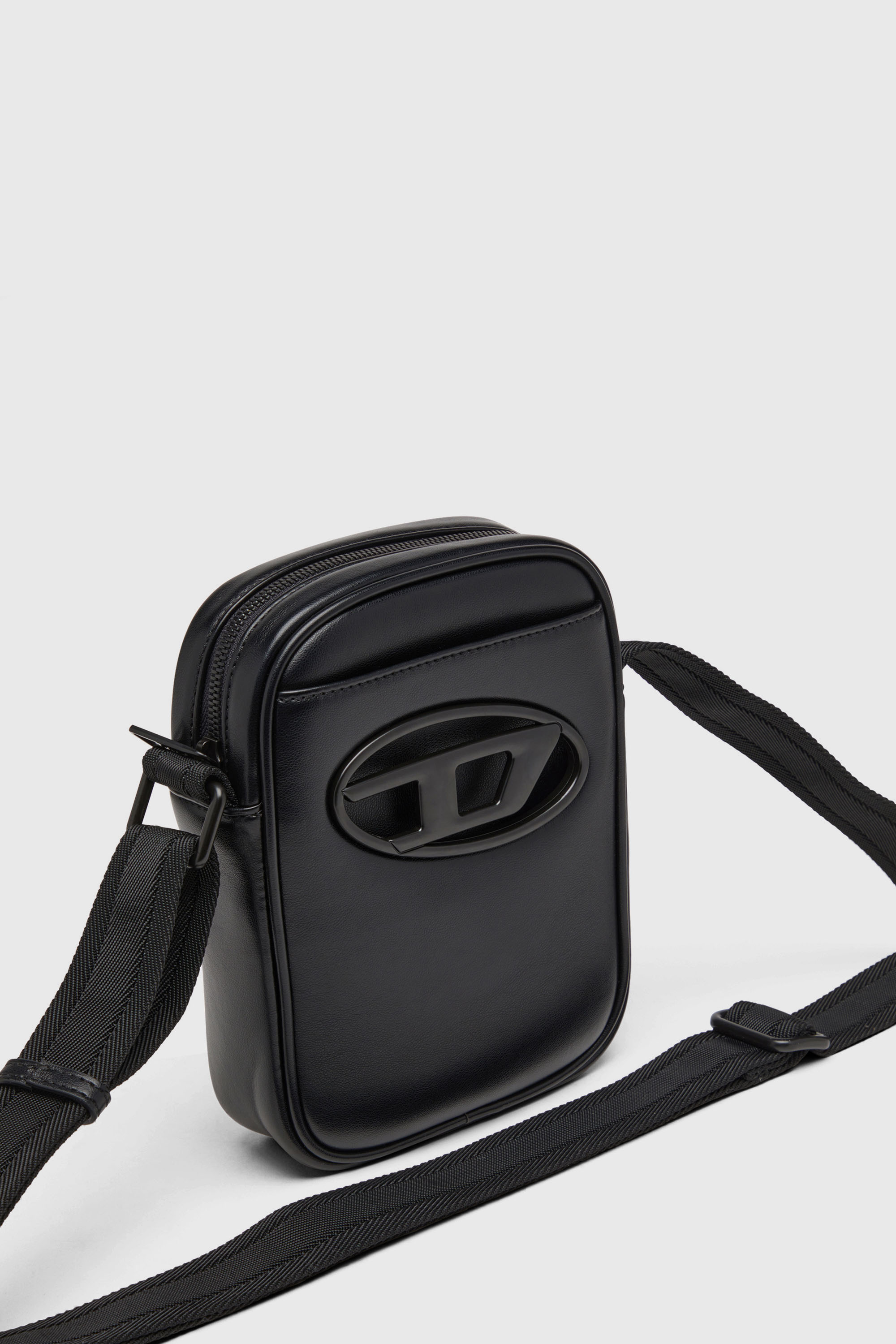 Diesel - HOLI-D CROSSBODY, Holi-D-Bandolera de poliuretano y neopreno Hombre in Negro - 5