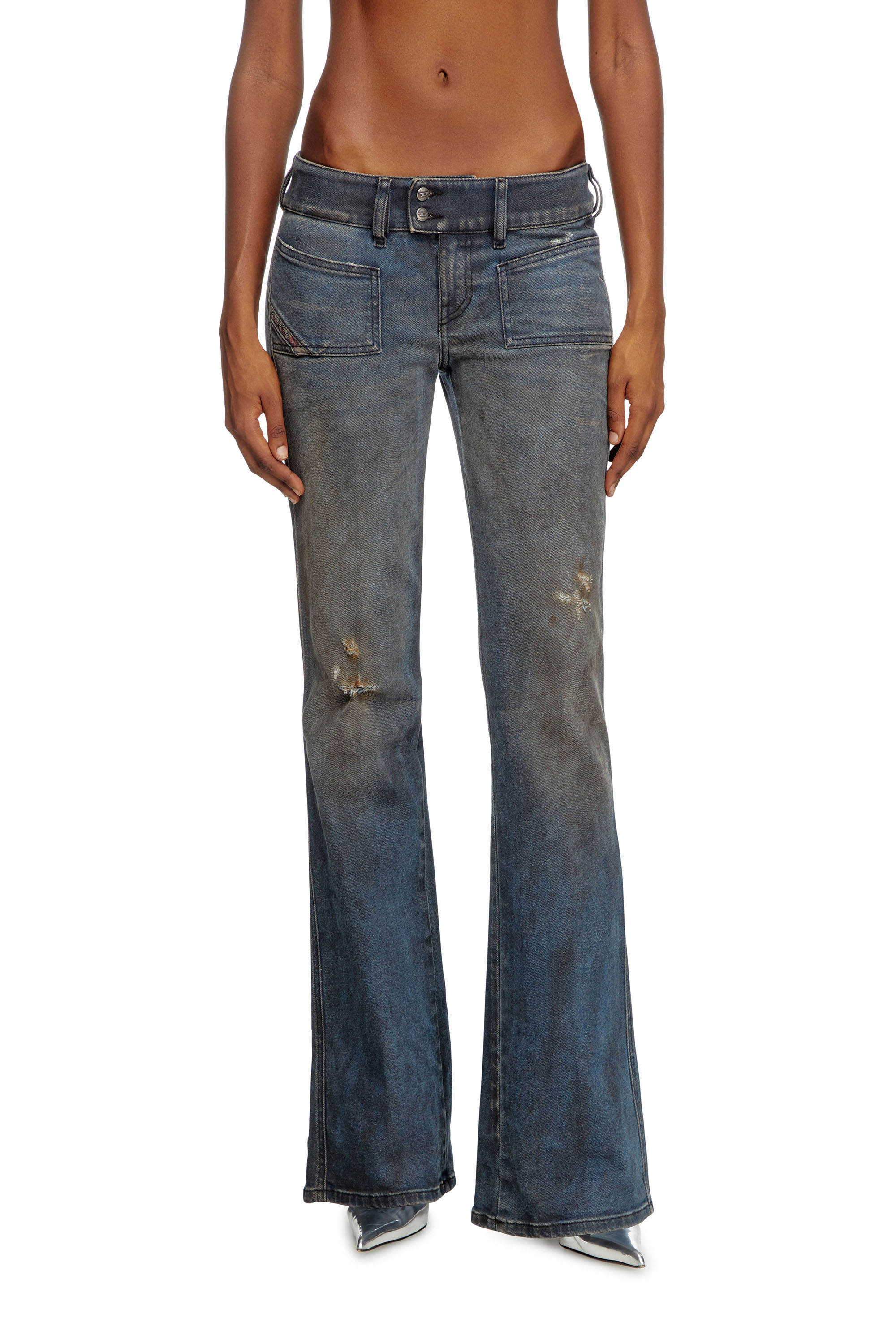 Diesel - Bootcut Jeans D-Hush 09L25 Mujer, Azul medio - 1