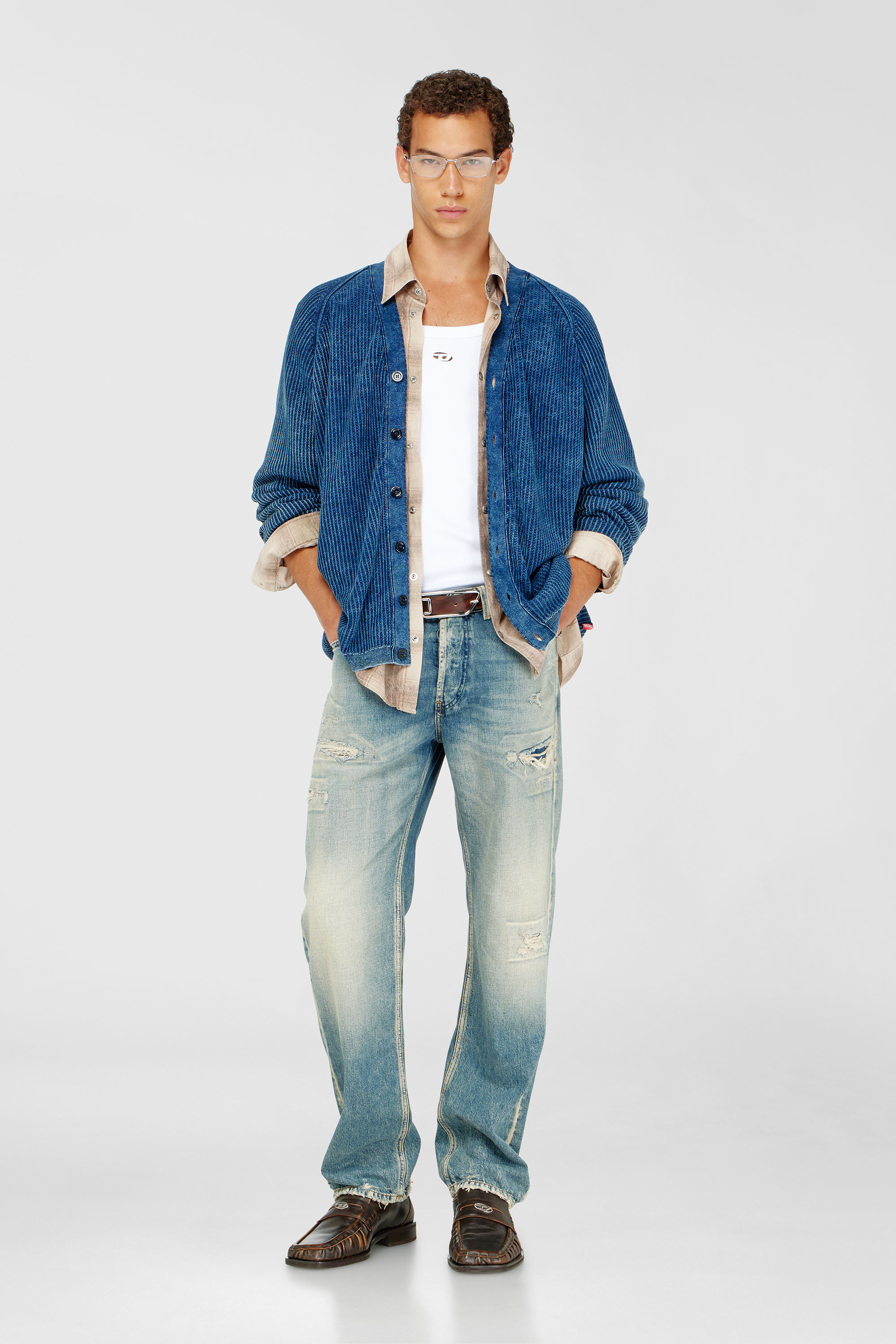 Diesel - T-WIFE-DCO, Camiseta de tirantes slim de algod&oacute;n con logo Oval D Hombre in Blanco - 2