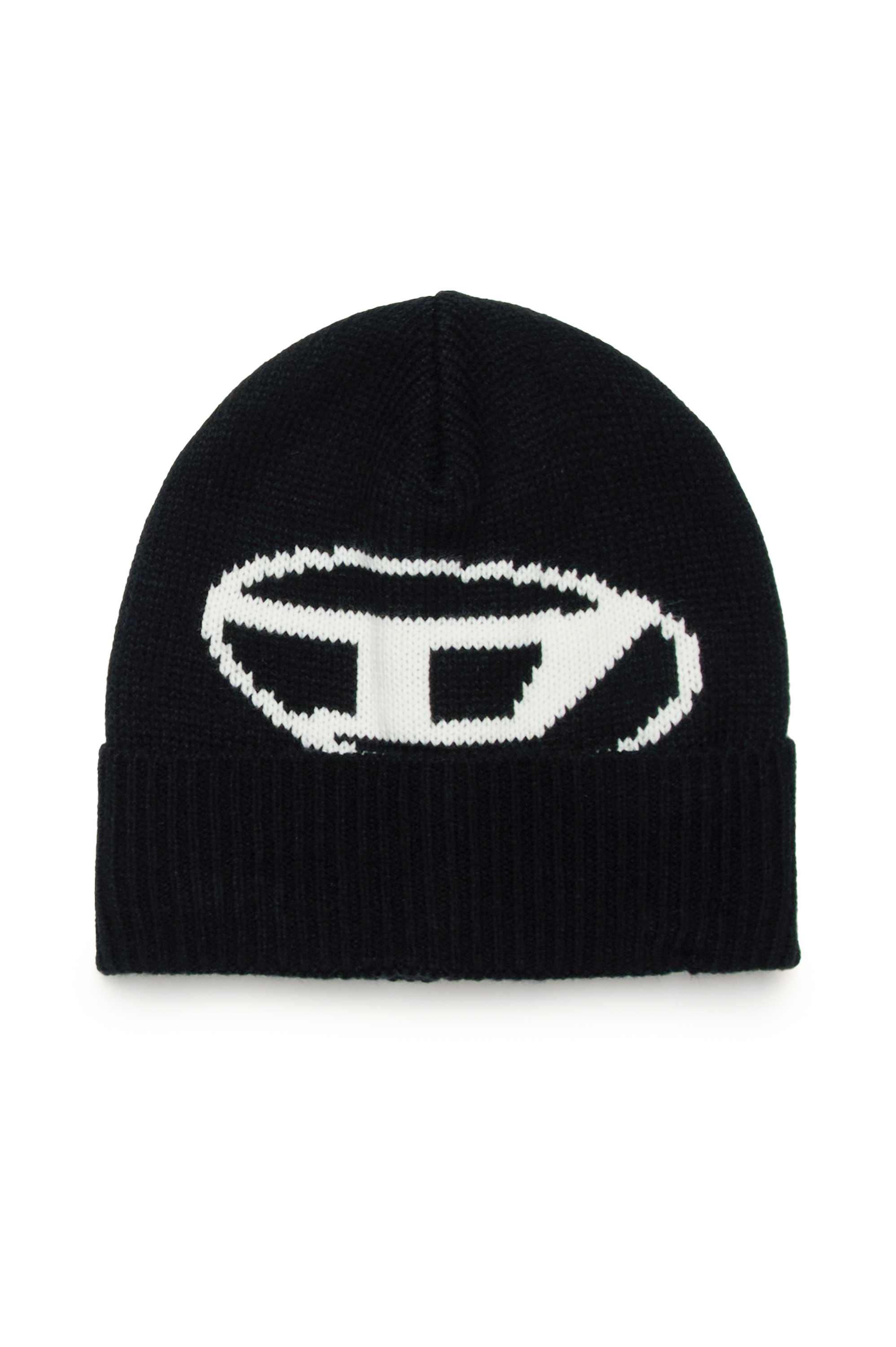 Diesel - FDINLAY, Gorro con logotipo Oval D Unisex in Negro - 1