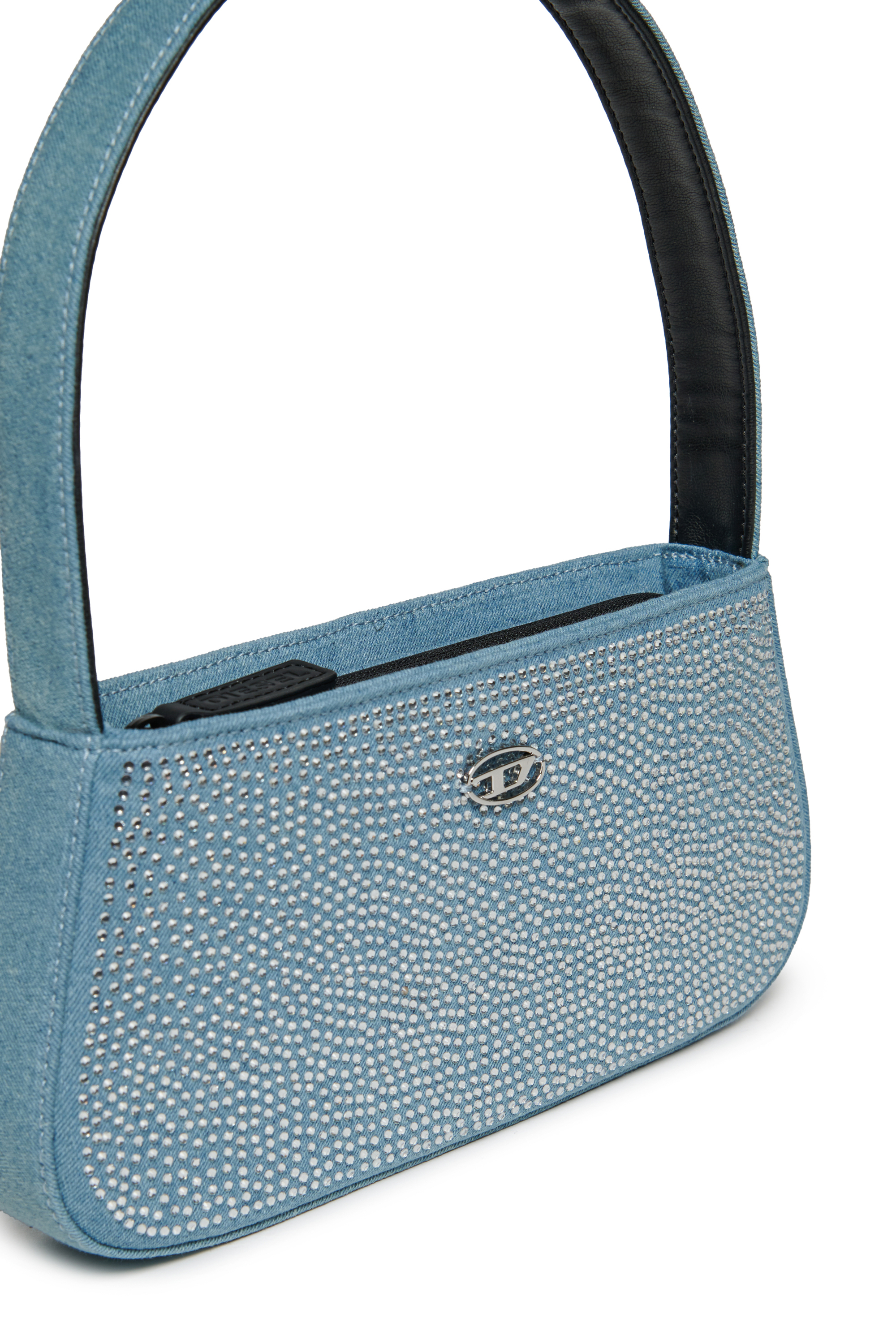 Diesel - WJULIE, WJulie - Bolso de algodón con strass Mujer in Azul marino - 4