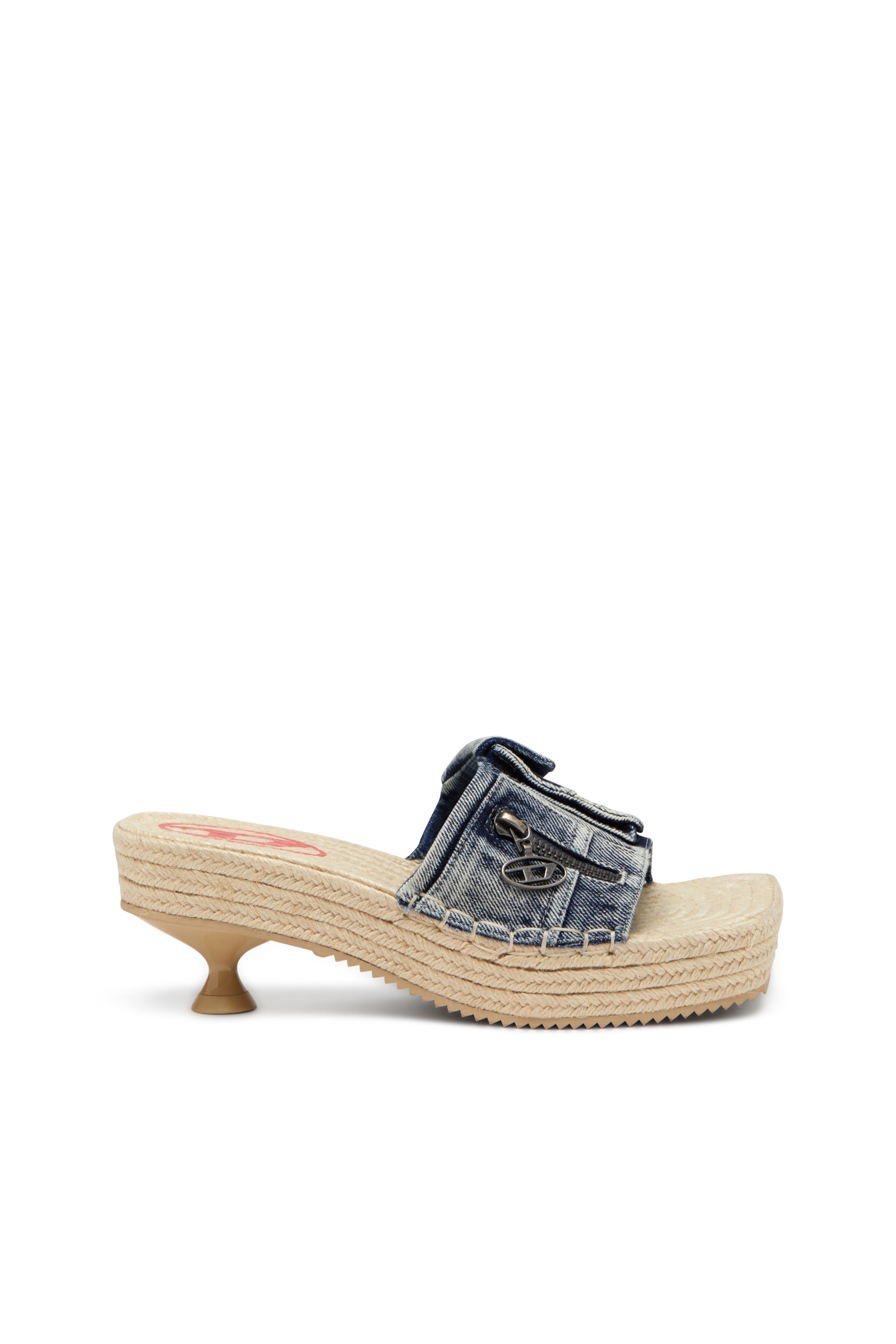 Diesel - D-IBIZA 40 PCK, D-Ibiza-Mocasines de esparto con plataforma y tacón en denim Mujer in Azul marino - 1