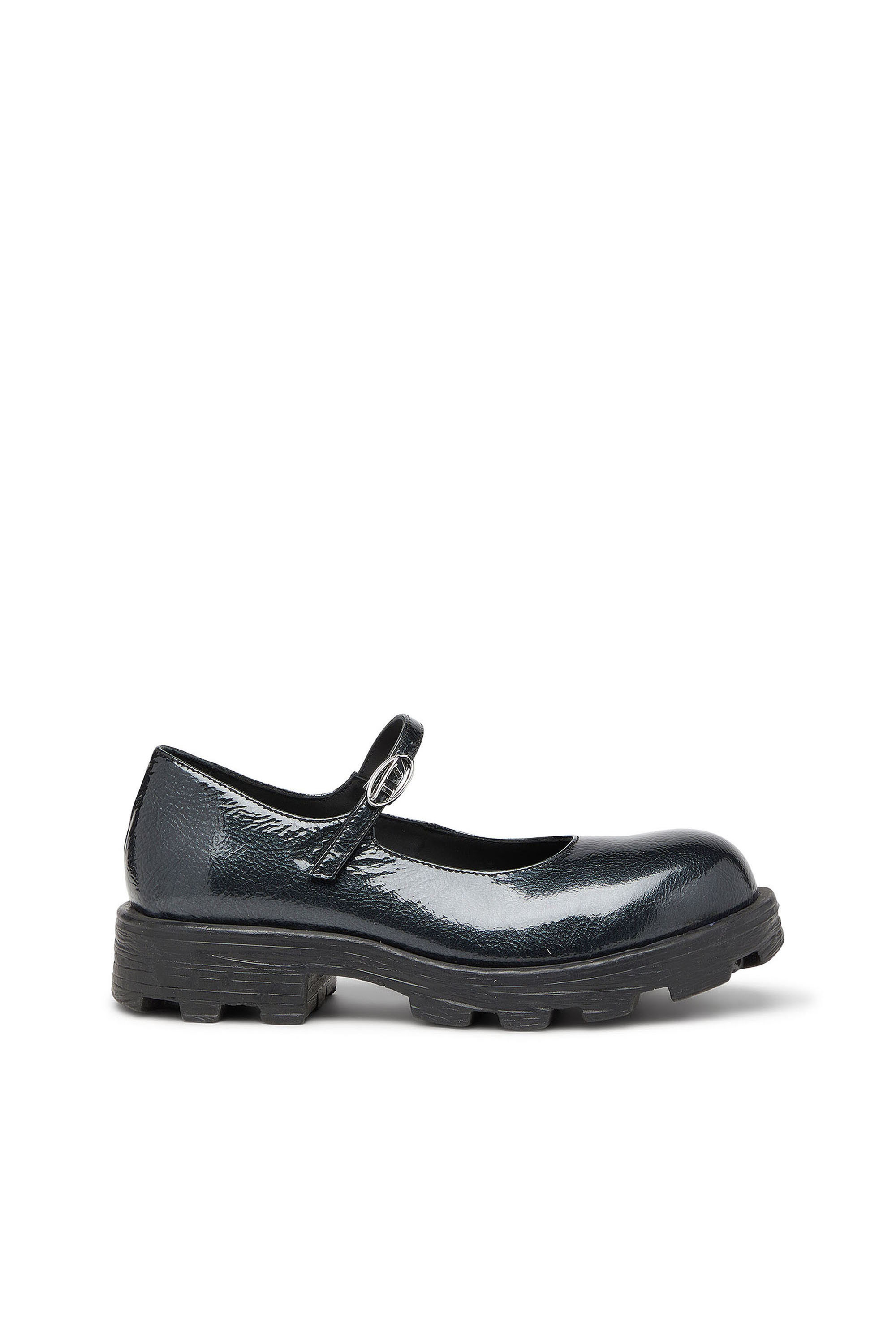 Diesel - D-HAMMER MARY JANE, D-Hammer - Merceditas con suela dentada en charol Mujer in Negro - 1