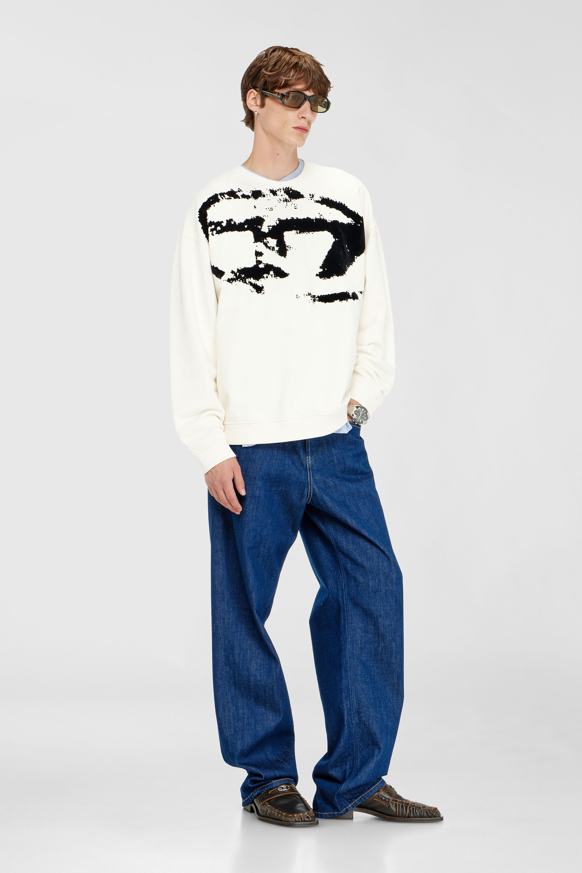 Diesel - S-BOXT-N5, Sudadera de algod&oacute;n con Oval D flocado Hombre in Multicolor - 2