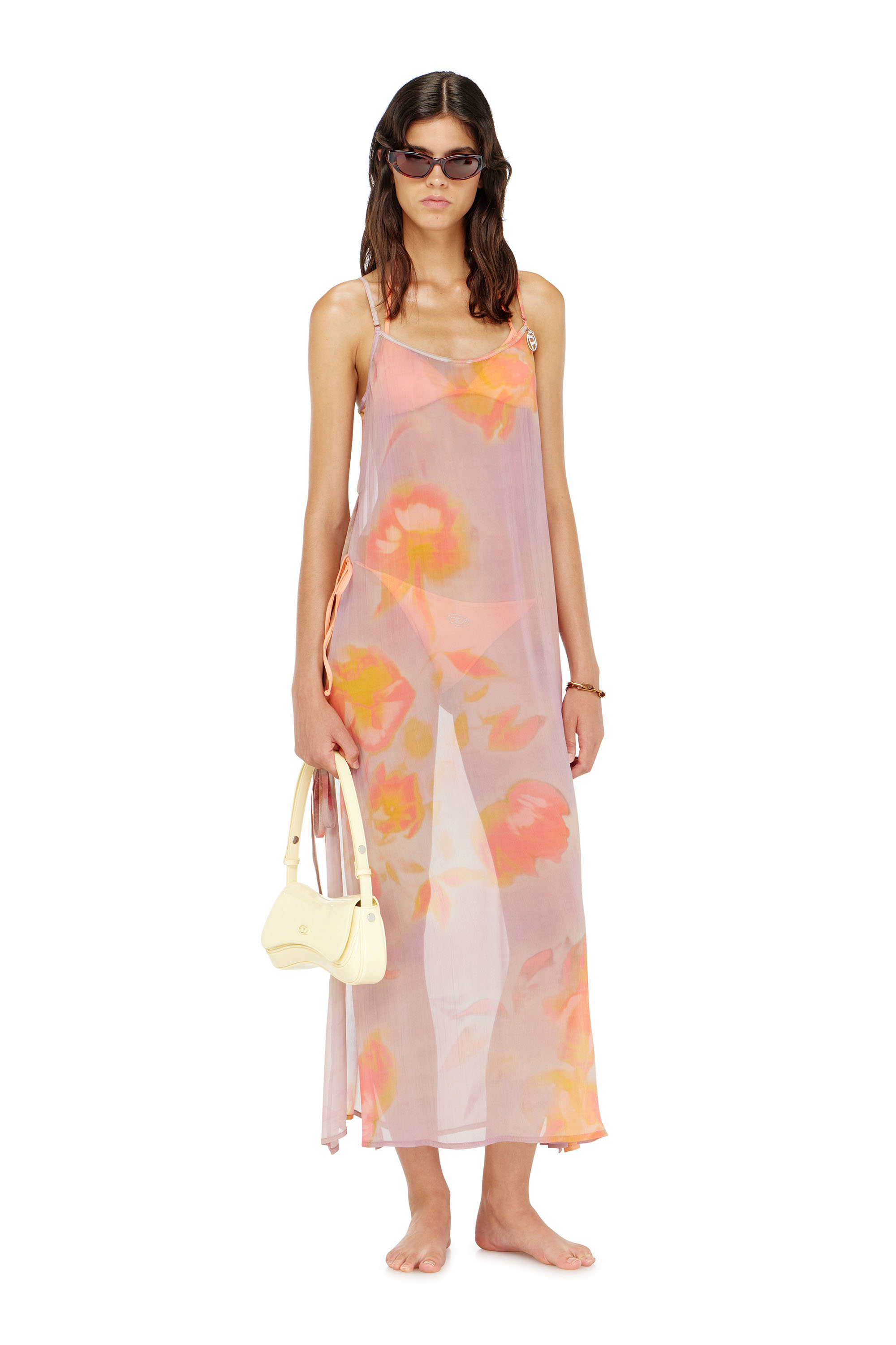 Diesel - VANYA-UTLT, Vestido playero de gasa floral Mujer in ToBeDefined - 2