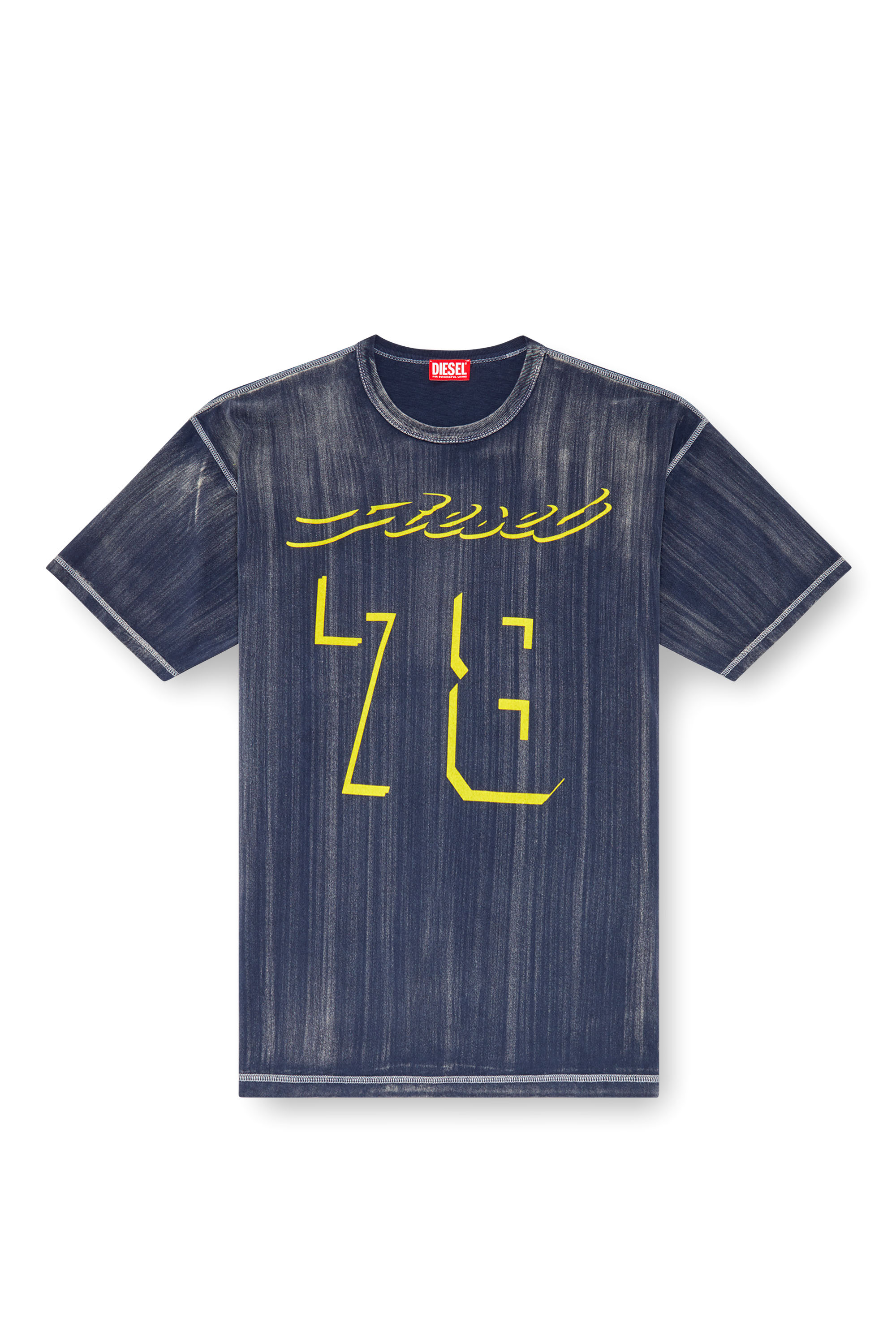 Diesel - T-BOXT-Q2, Hombre Camiseta tratada con logotipo en relieve in Azul marino - Image 3