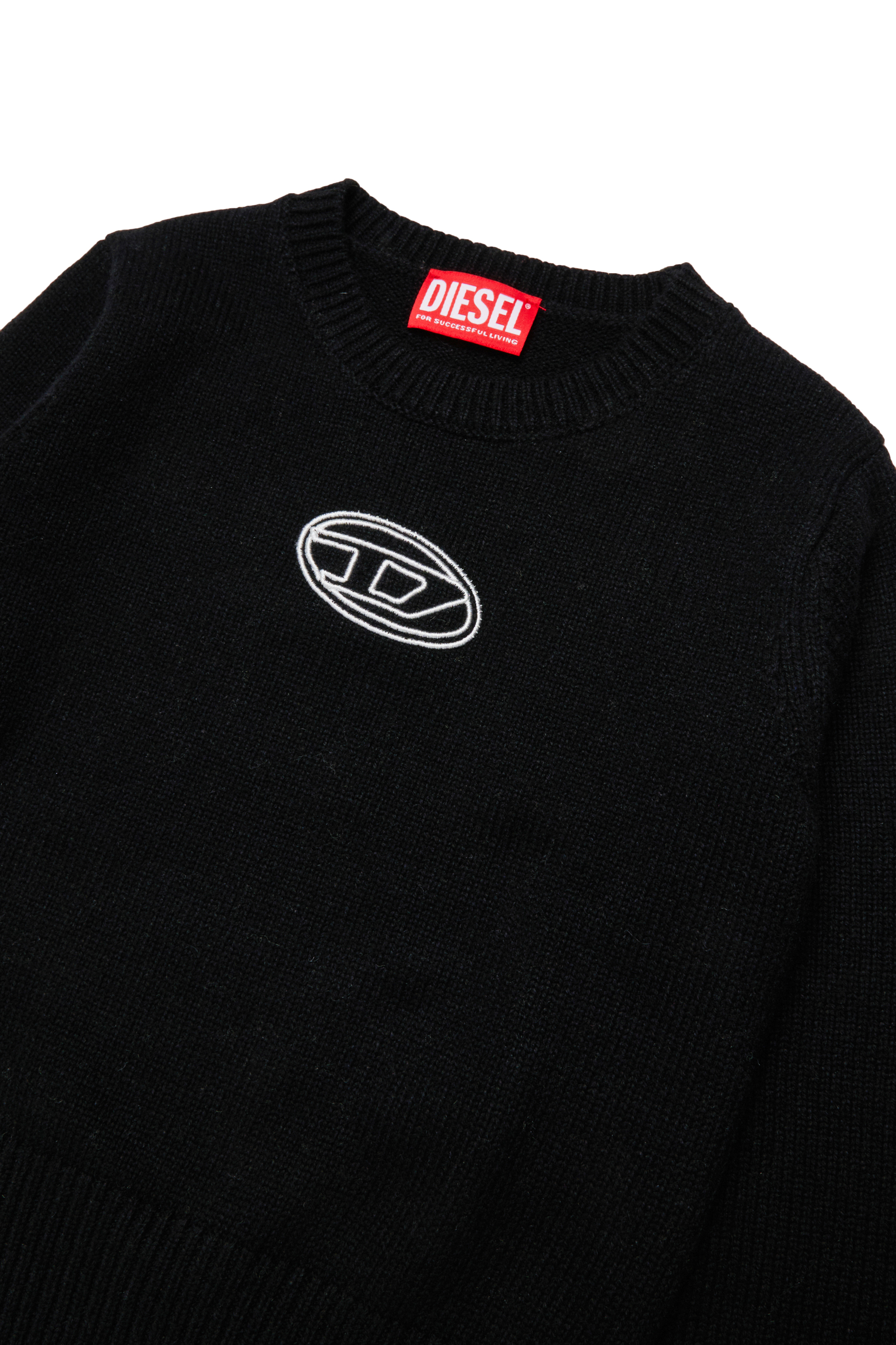 Diesel - KLESSY, Suéter mezcla de lana con logo Mujer in Negro - 3