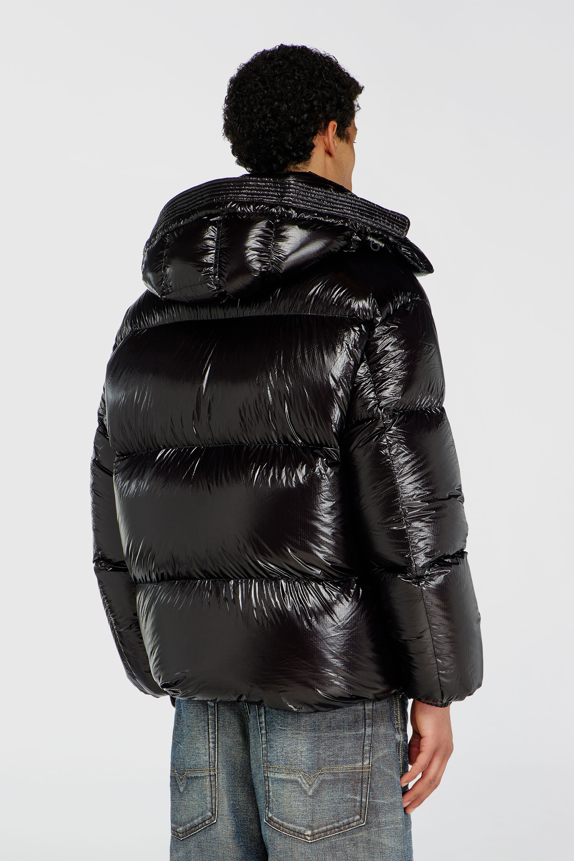 Diesel - W-ROLFYS-WRD-BKCP, Chaqueta acolchada con capucha desmontable Hombre in Negro - 4