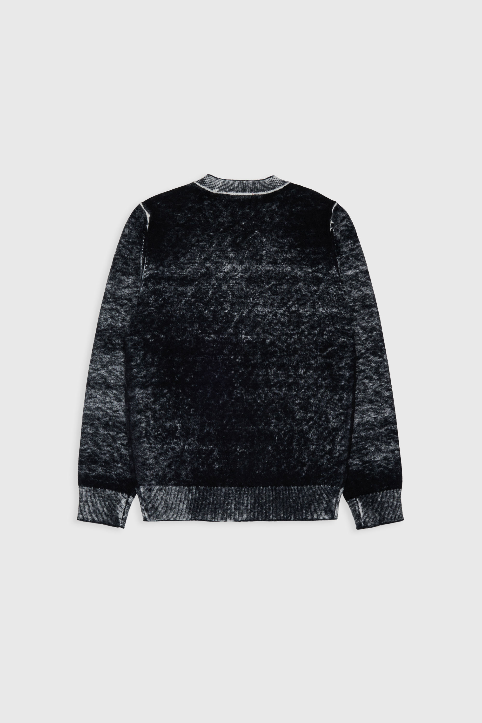 Diesel - KJEMR, Jersey de mezcla de lana con efecto de color irregular Hombre in Negro - 2