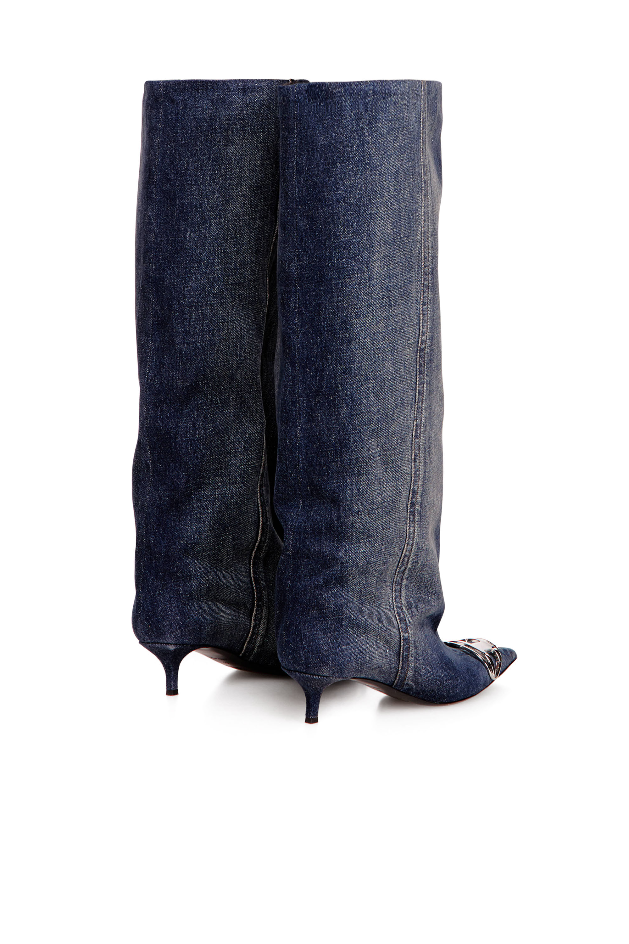 Diesel - D-VENUS KB SLOUCHY, Woman's D-Venus-Slouchy knee-high boot in denim in Dark Blue - 3