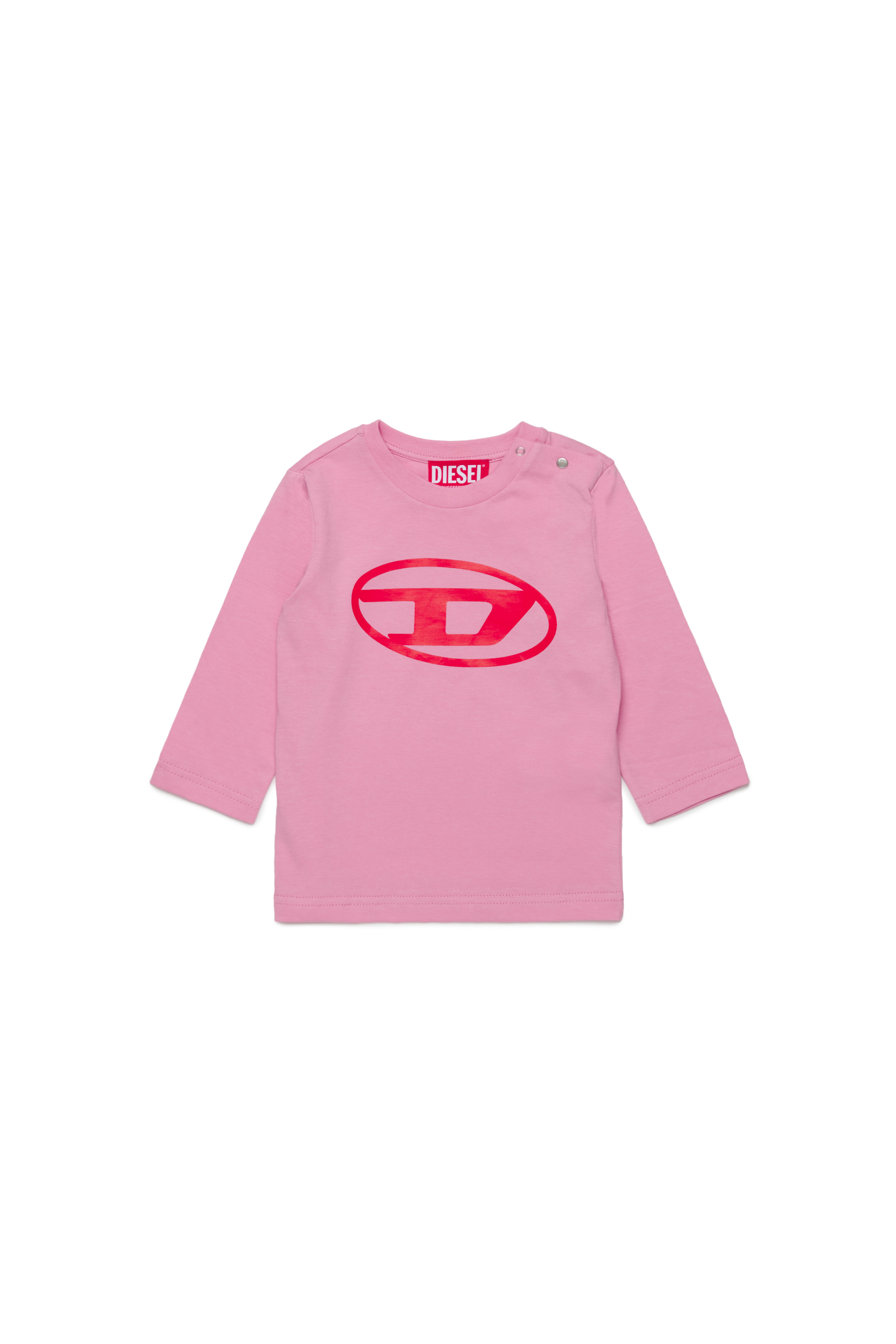Diesel - TCERBLSB, Unisex Camiseta de manga larga con Oval D in Rosa - Image 1