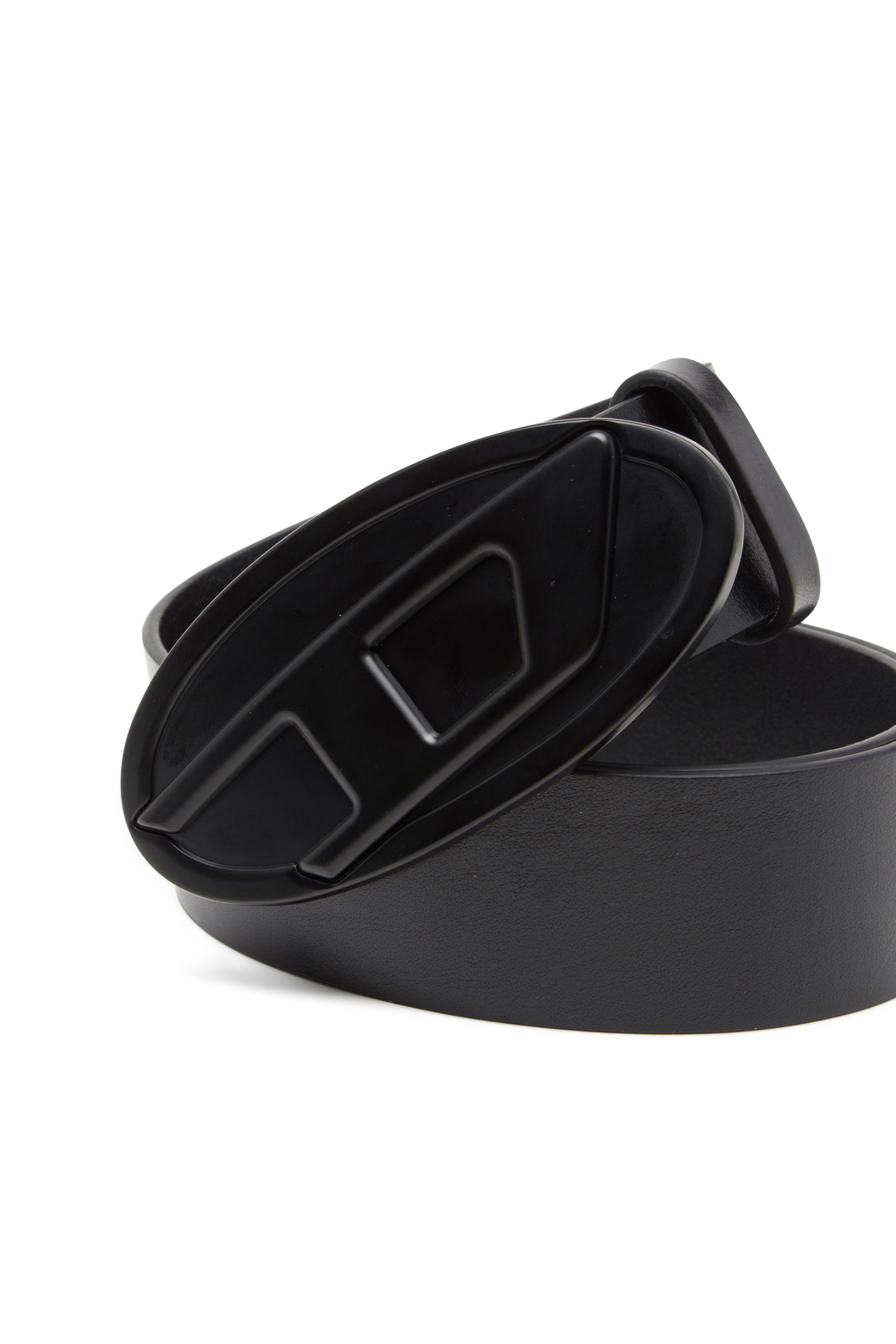 Diesel - B-1DR 2.0, Cinturón de cuero de 4 cm con placa Oval D Mujer in Negro - 3