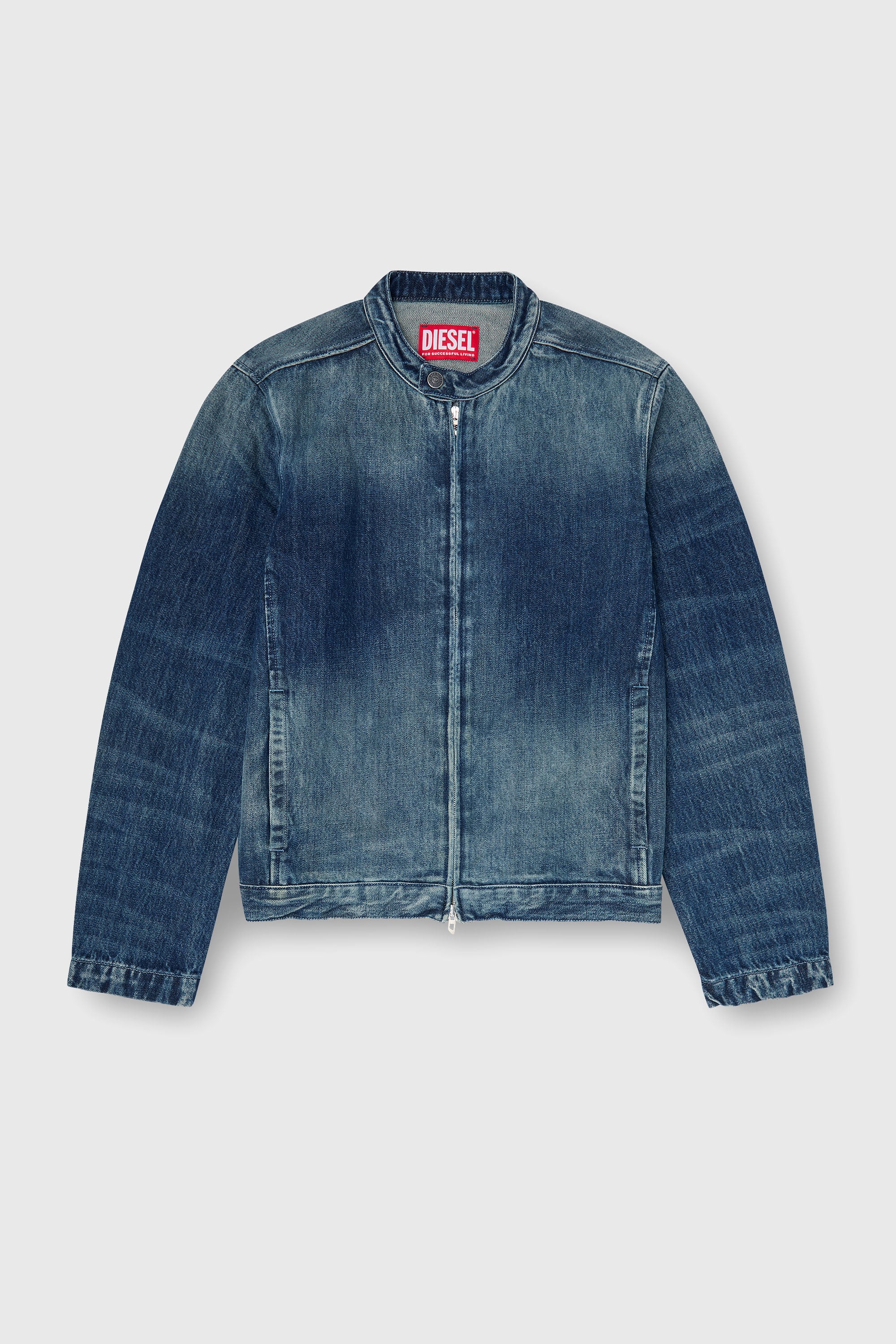 Diesel - D-GLORY-FSJ, Chaqueta tipo moto de denim Hombre in Azul marino - 2