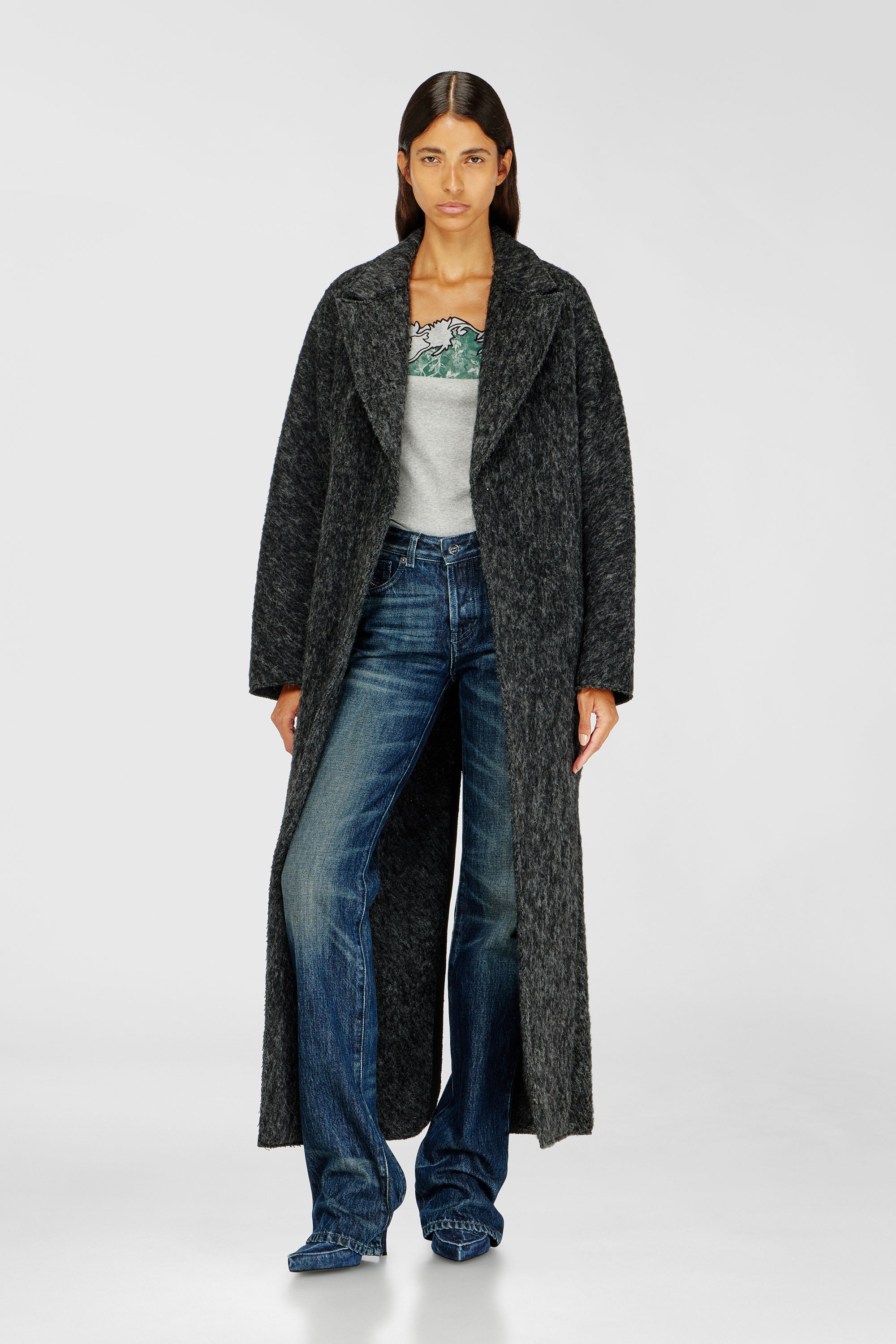 Diesel - W-SAYTA, Abrigo largo de mezcla de lana y alpaca Mujer in ToBeDefined - 1