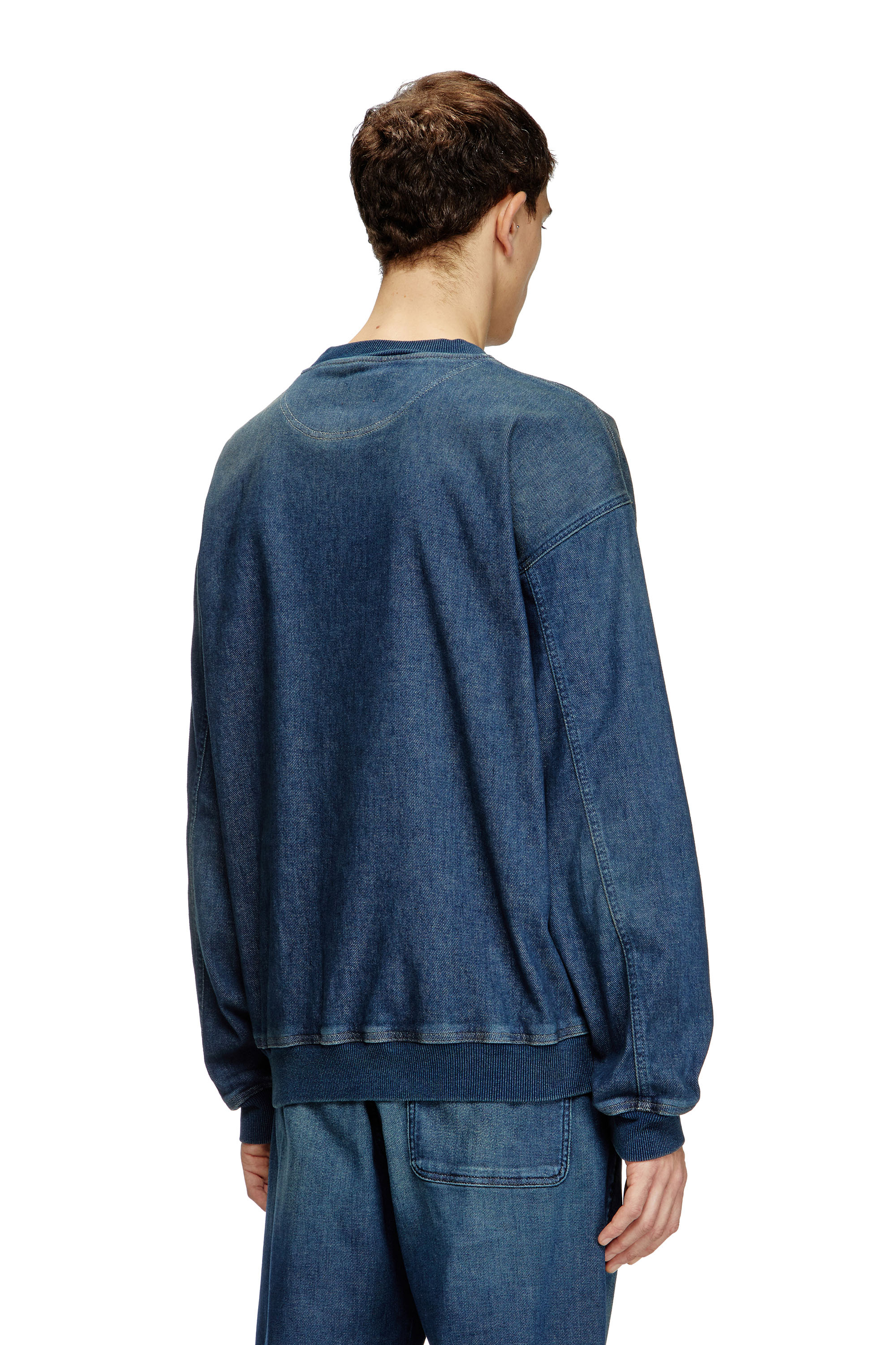 Diesel - D-KRIBY-S TRACK, Sudadera Track Denim Unisex in Azul marino - 4