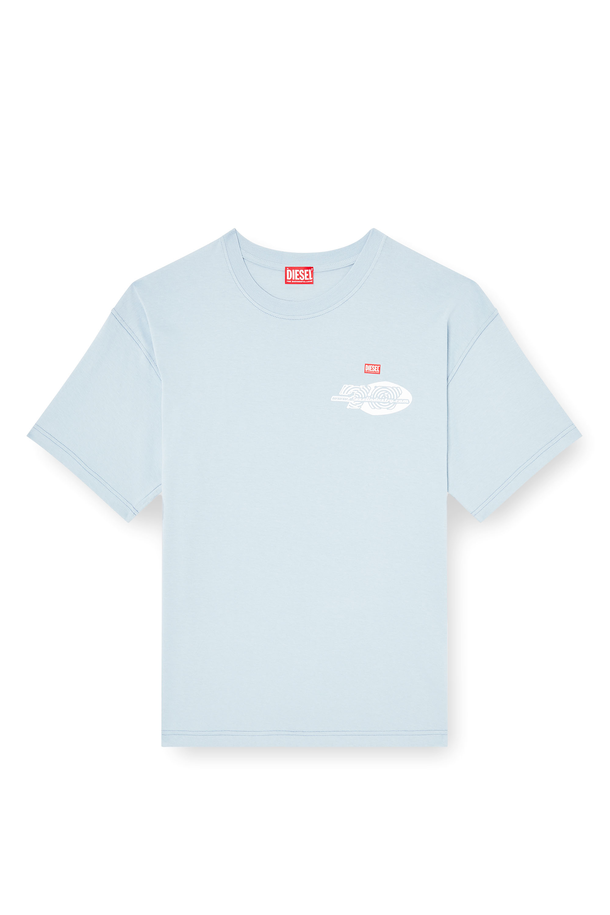 Diesel - T-BOXT-T23, Camiseta de algodón con estampado gráfico. Hombre in Azul marino - 3